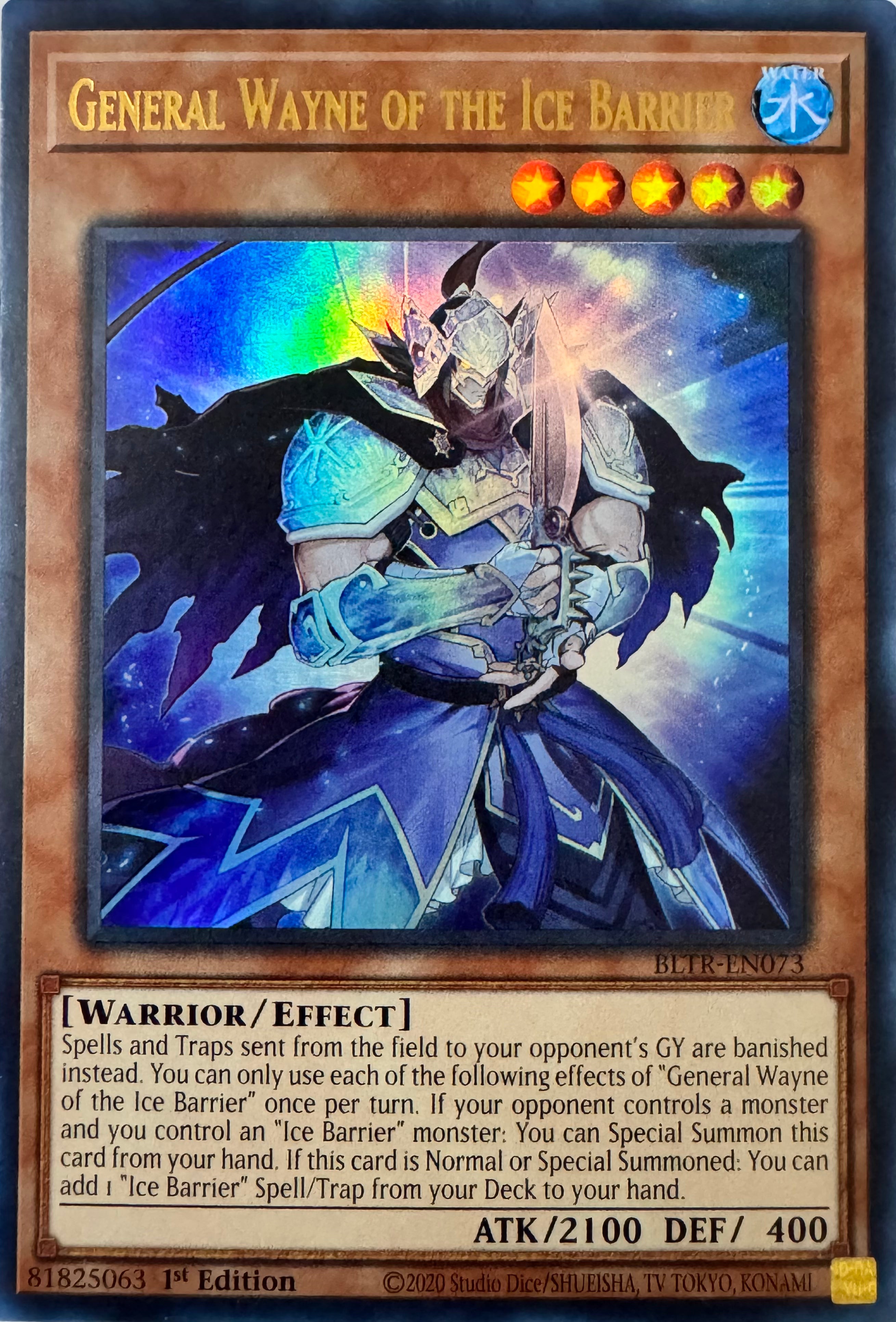 Yugioh! General Wayne Of The Ice Barrier Bltr-en073 1st Edition Ultra