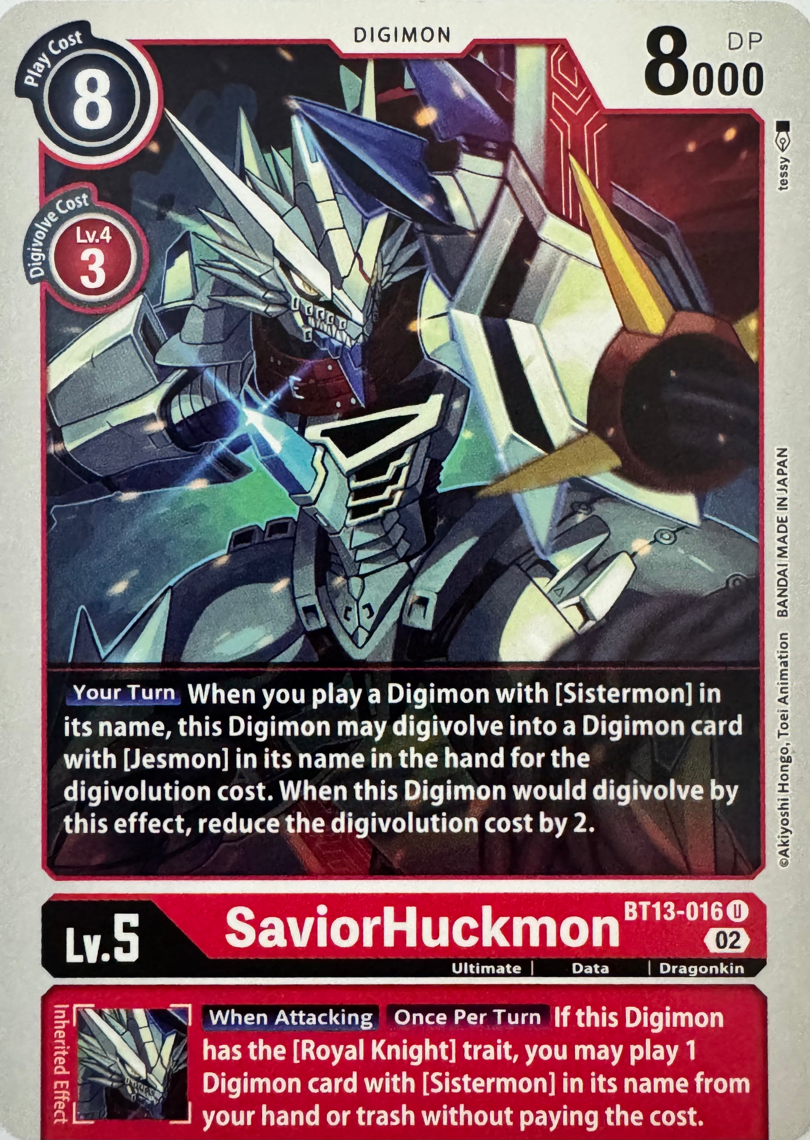 Digimon Tcg SaviorHuckmon Bt13-016