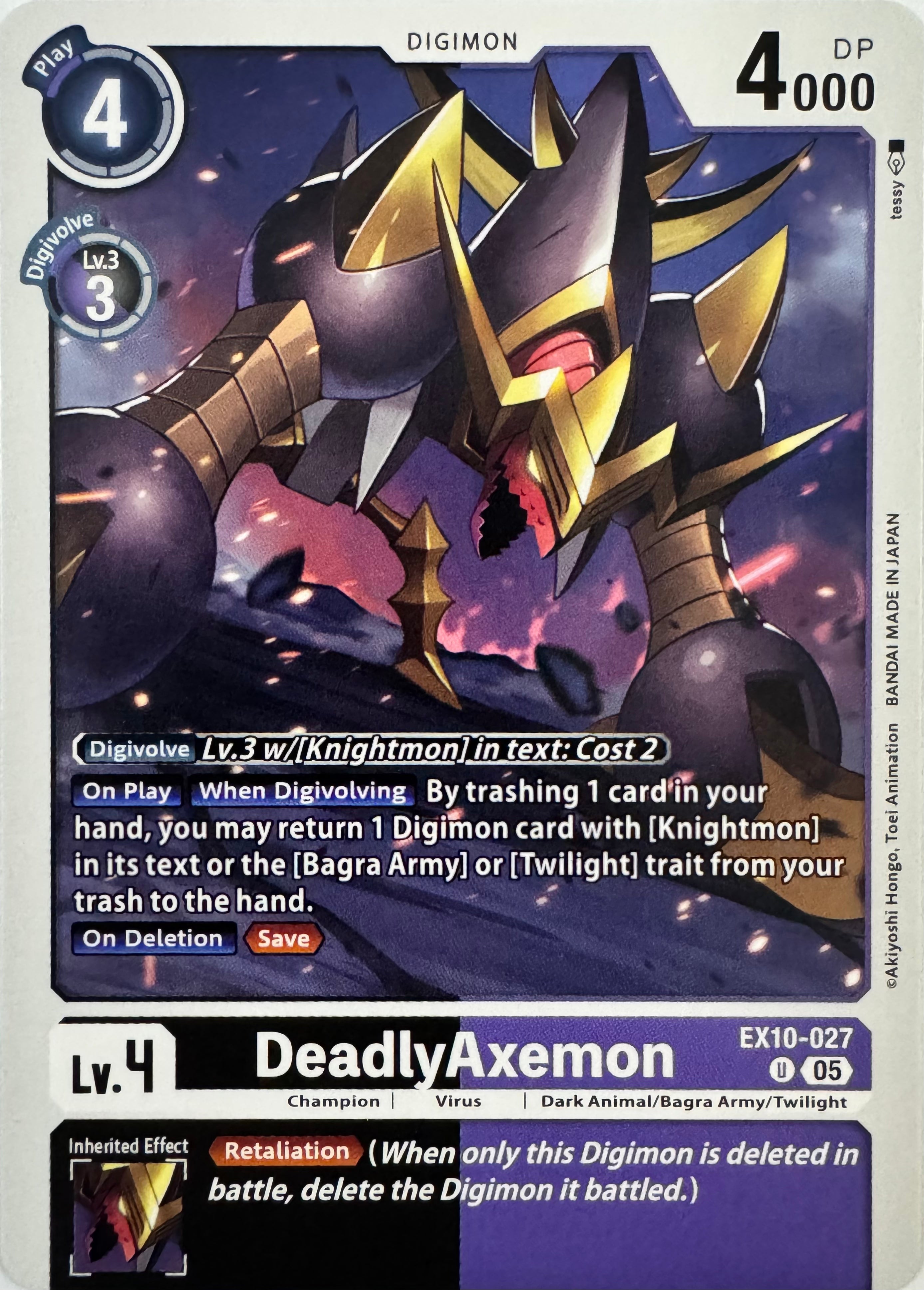 Digimon Tcg DeadlyAxemon Ex10-027