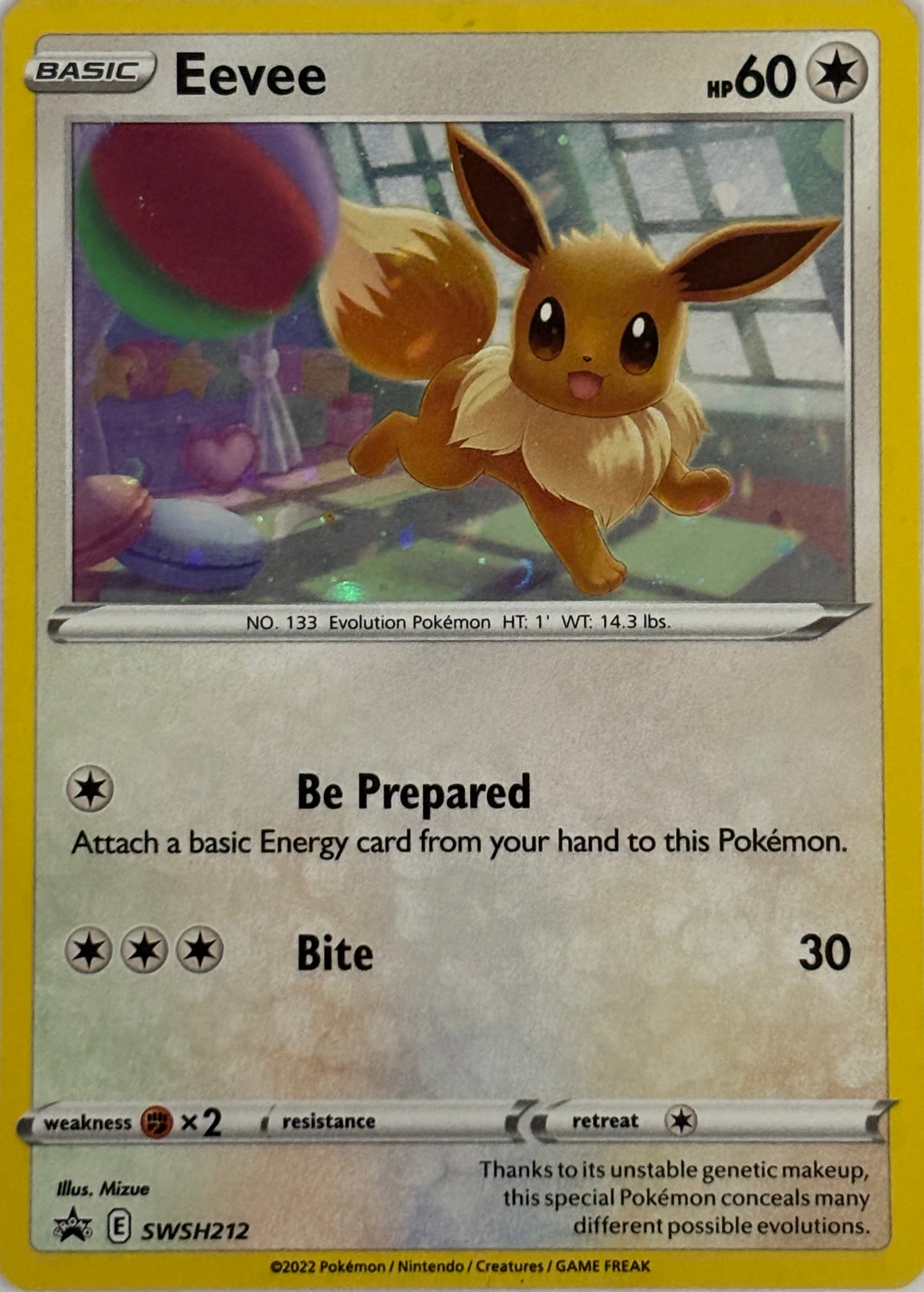 Pokemon Tcg Eevee SWSH212 Holo Promo