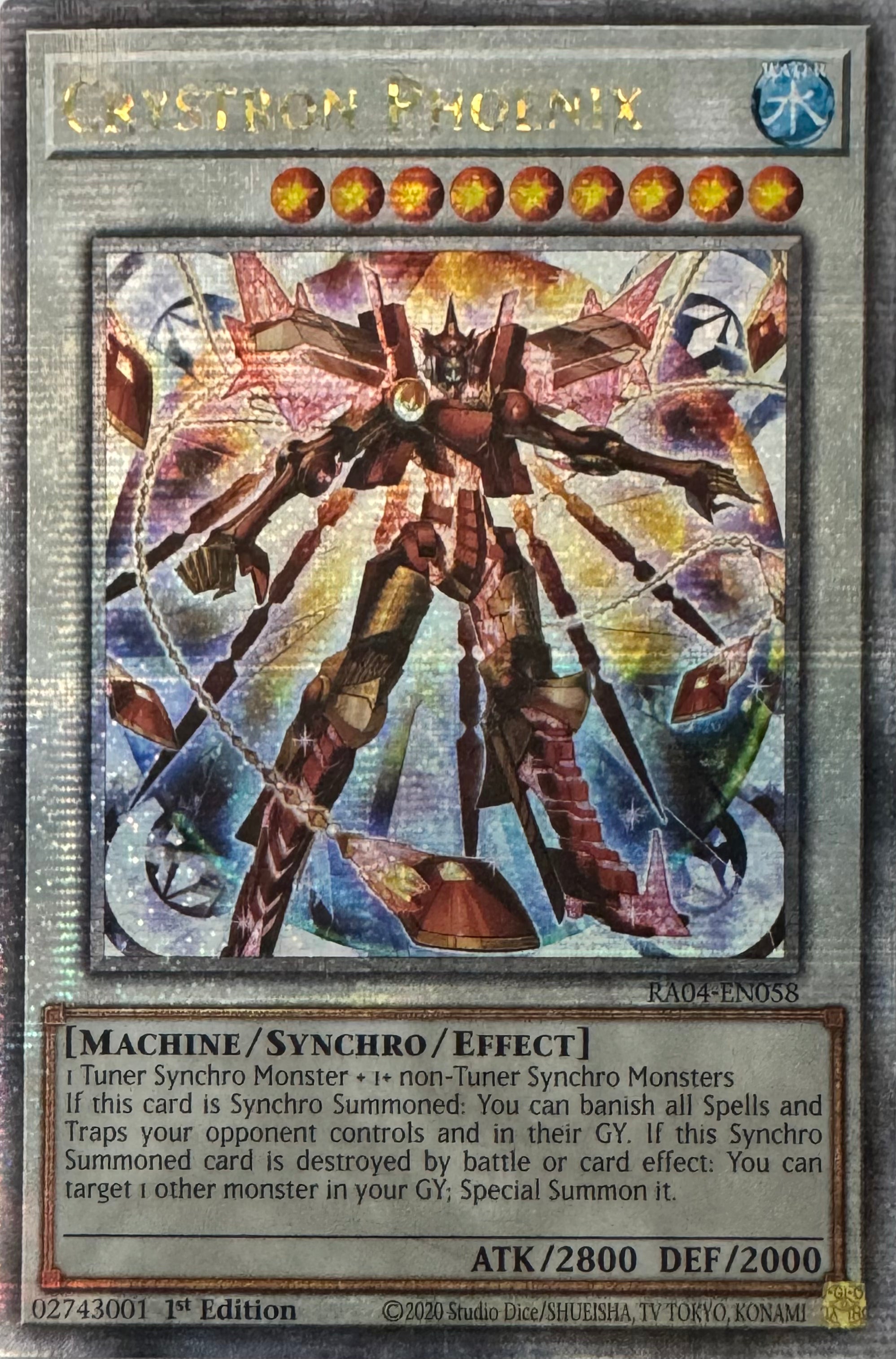 Yugioh! Crystron Phoenix Ra04-en058 1st Edition Quarter