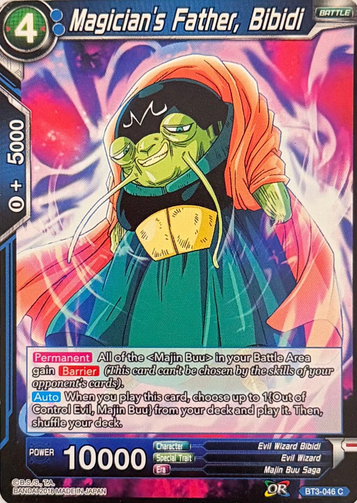 Dragon Ball Tcg Magician Father, Bibidi BT3-046