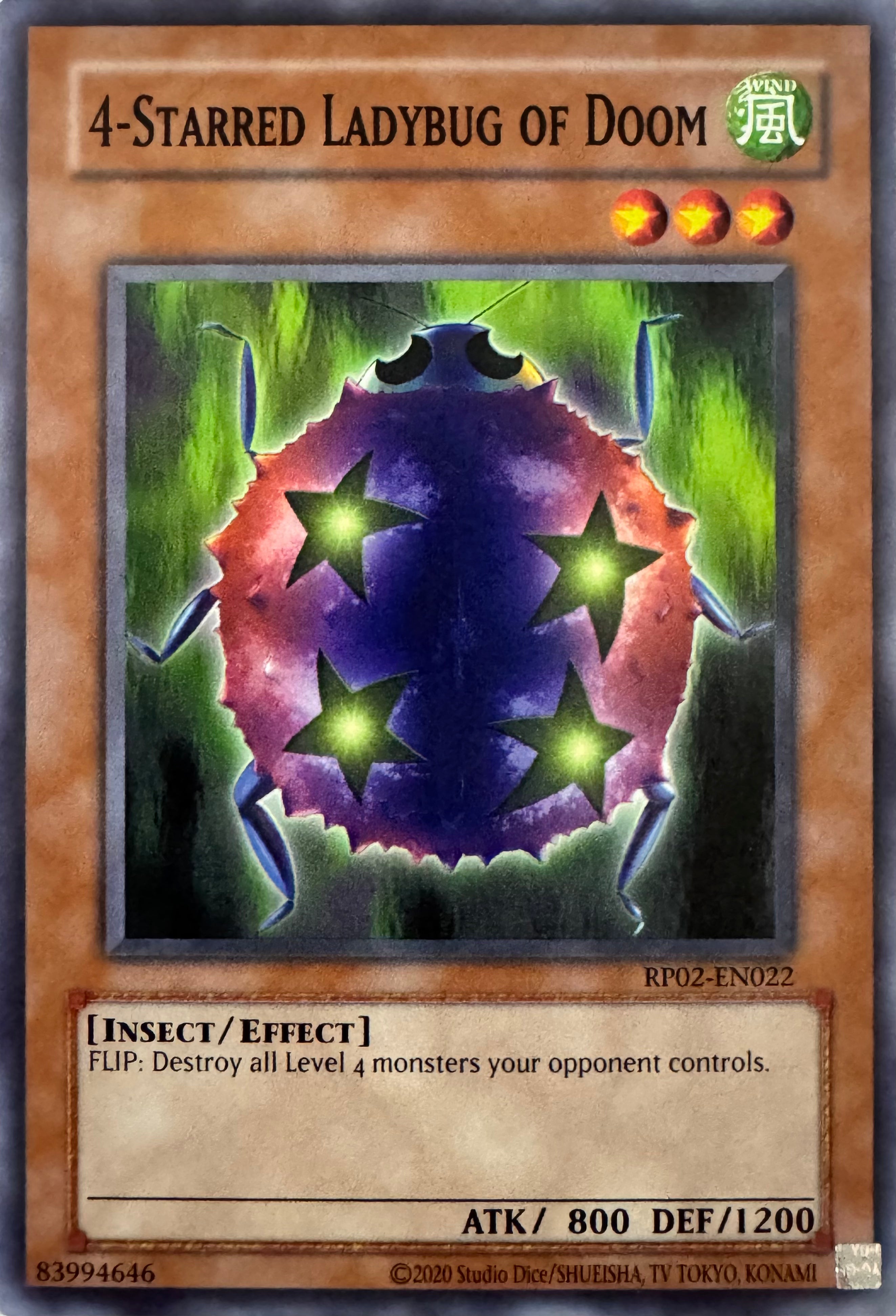 Yugioh! 4-Starred Ladybug Of Doom Rp02-en022