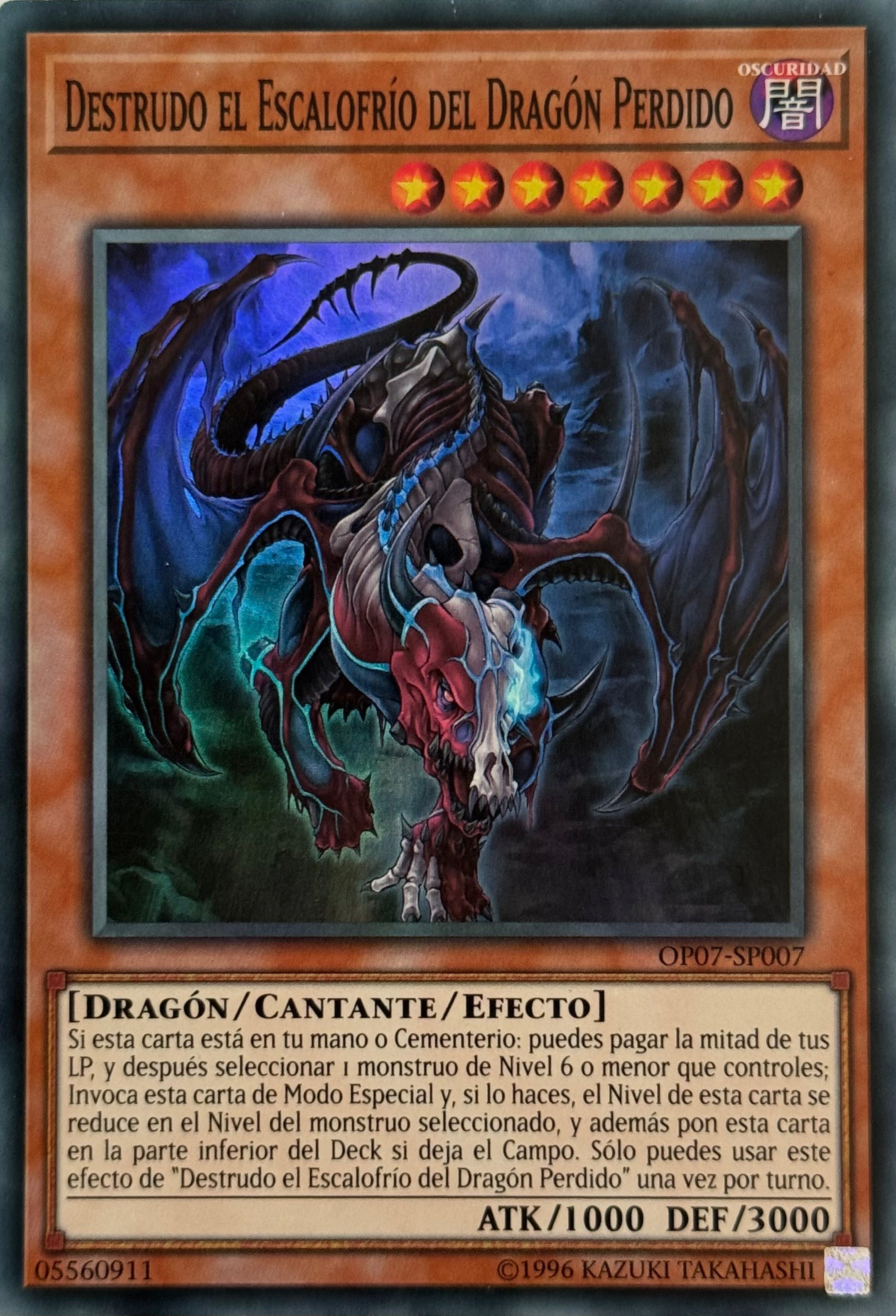 Yugioh! Destrudo el Escalofrío del Dragón Perdido OP07-SP007 Super