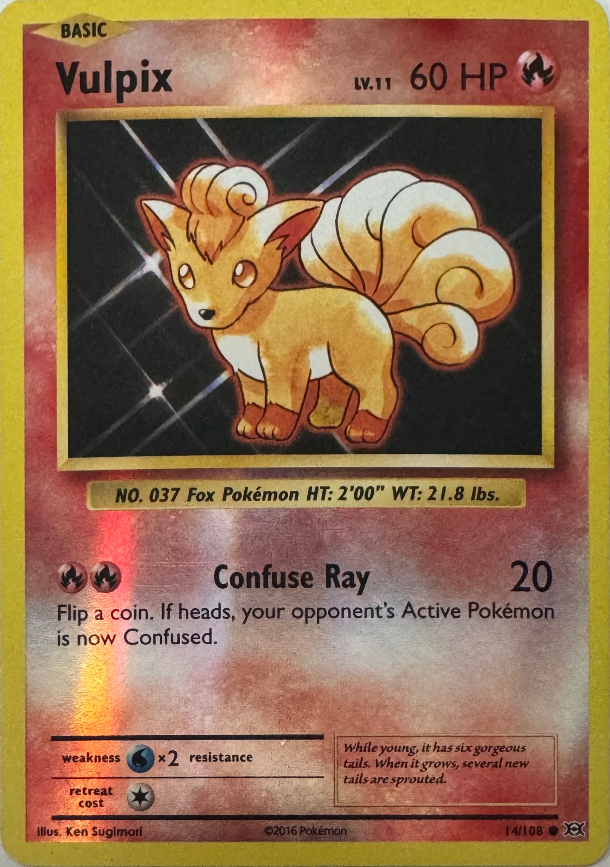 Pokémon Tcg Vulpix 14/108 Reverse