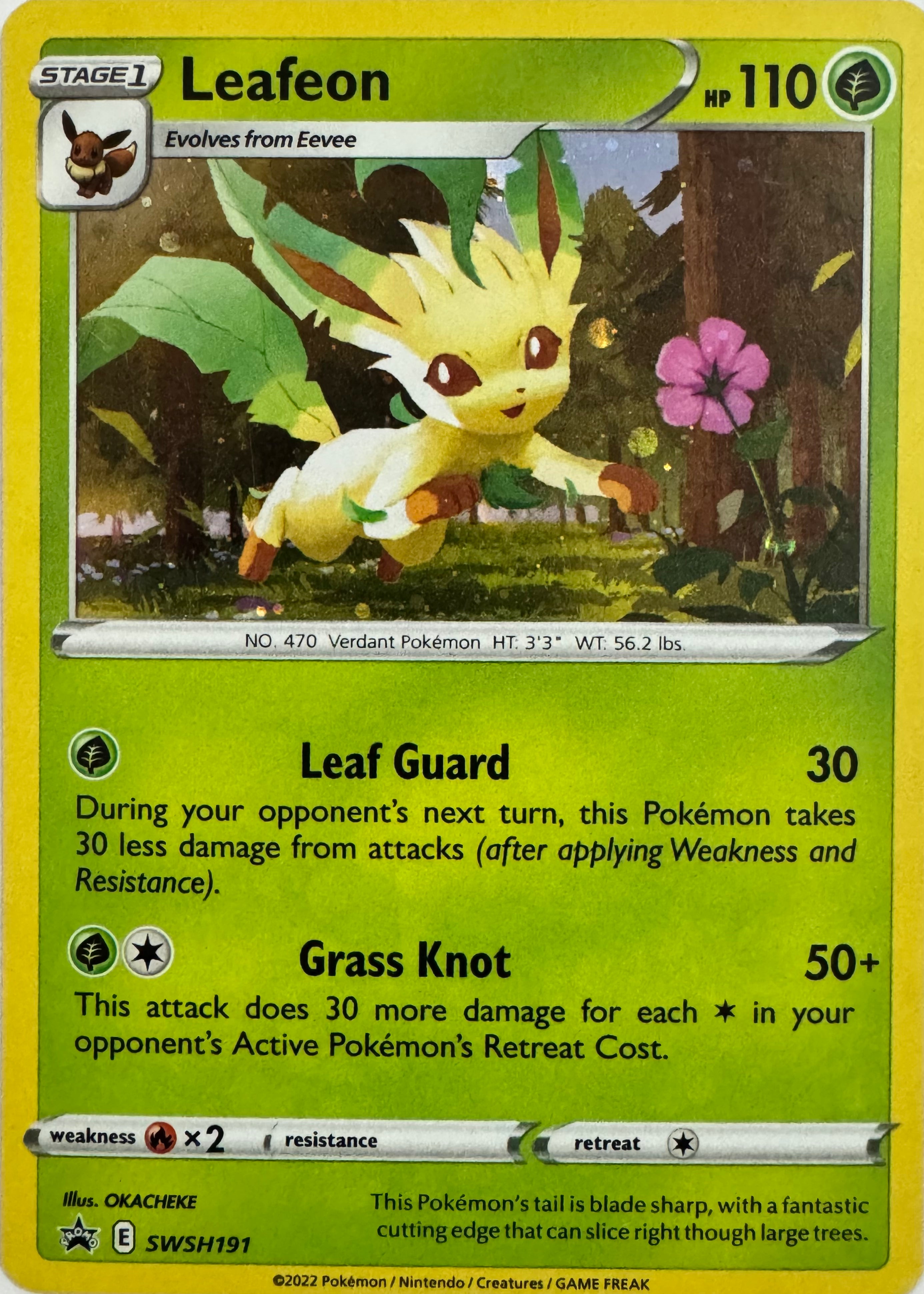 Pokemon Tcg Leafeon Swsh191 Holo Promo
