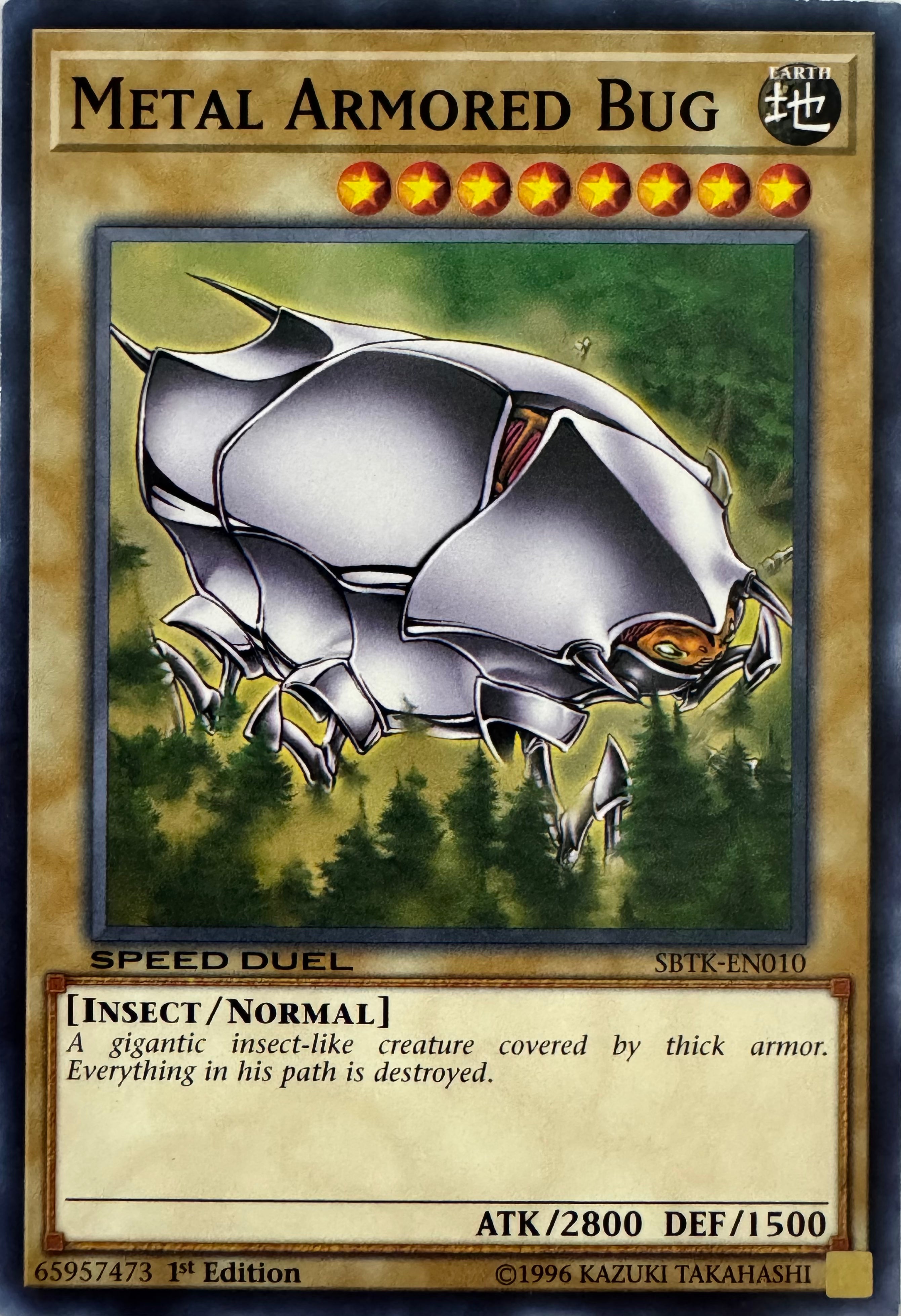 Yugioh! Metal Armored Bug Sbtk-en010 Speed Duel 1st Edition