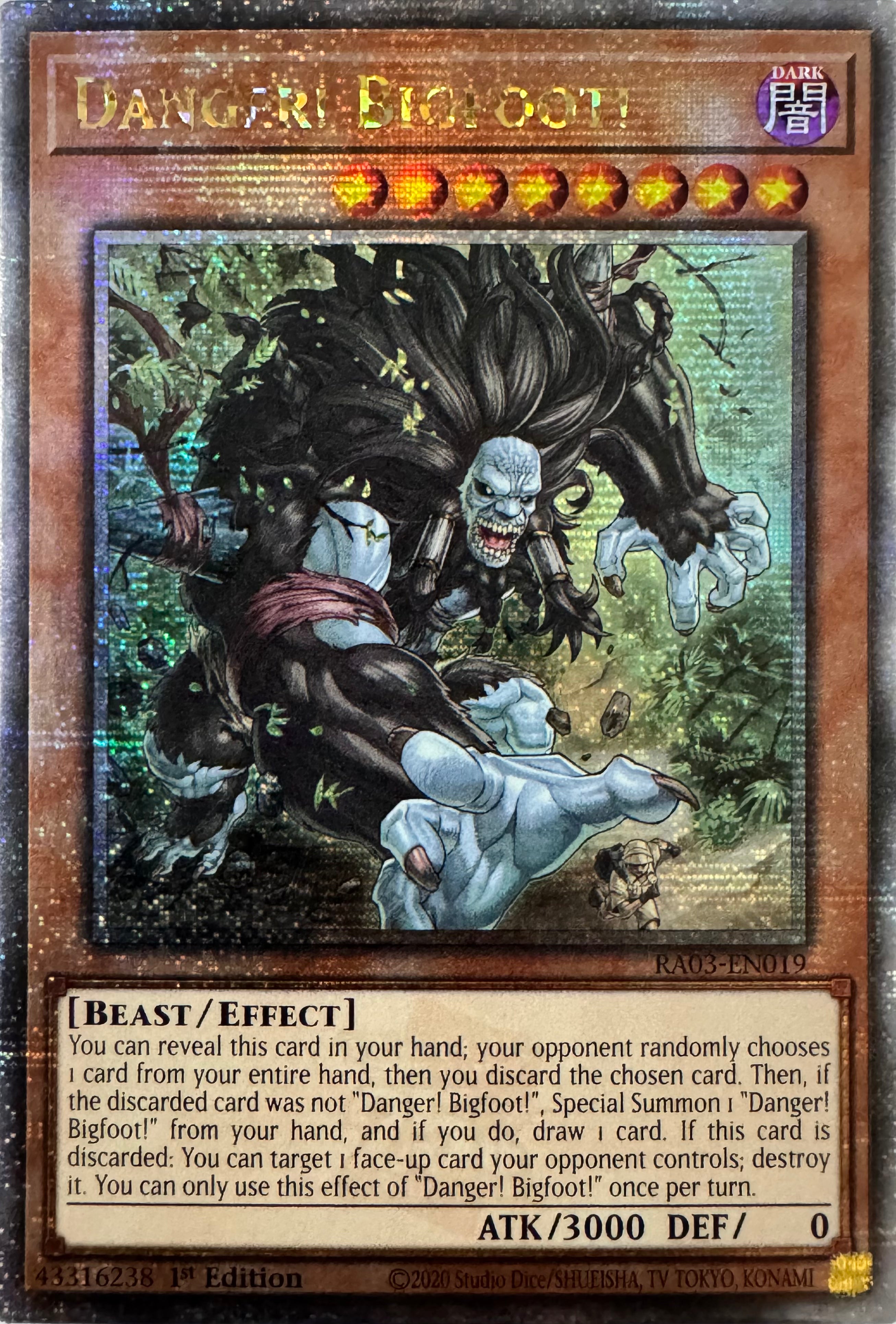 Yugioh! Danger! Bigfoot! Ra03-en019 1st Edition Quarter