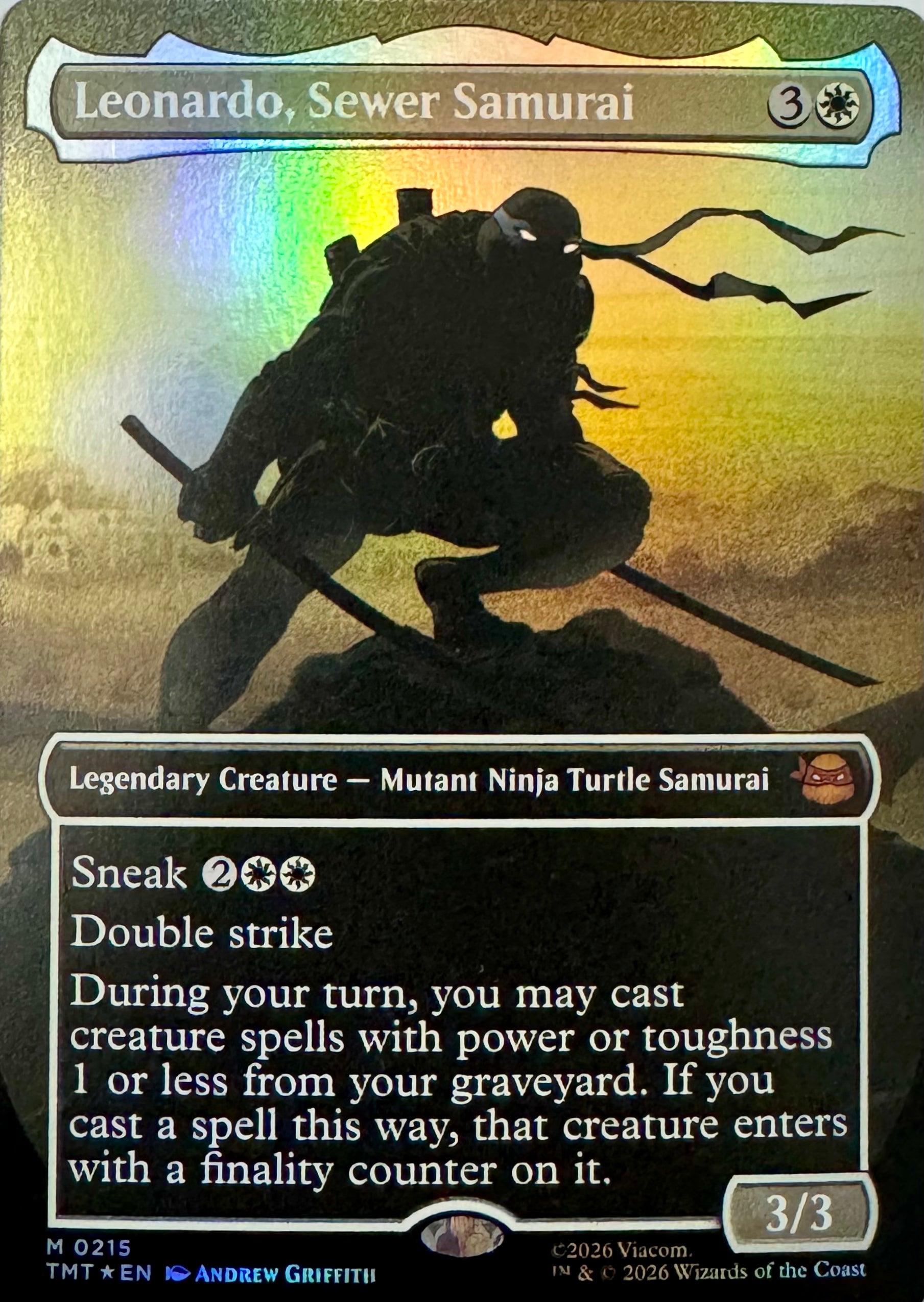 Magic Leonardo, Sewer Samurai 0215 (Borderless) Foil