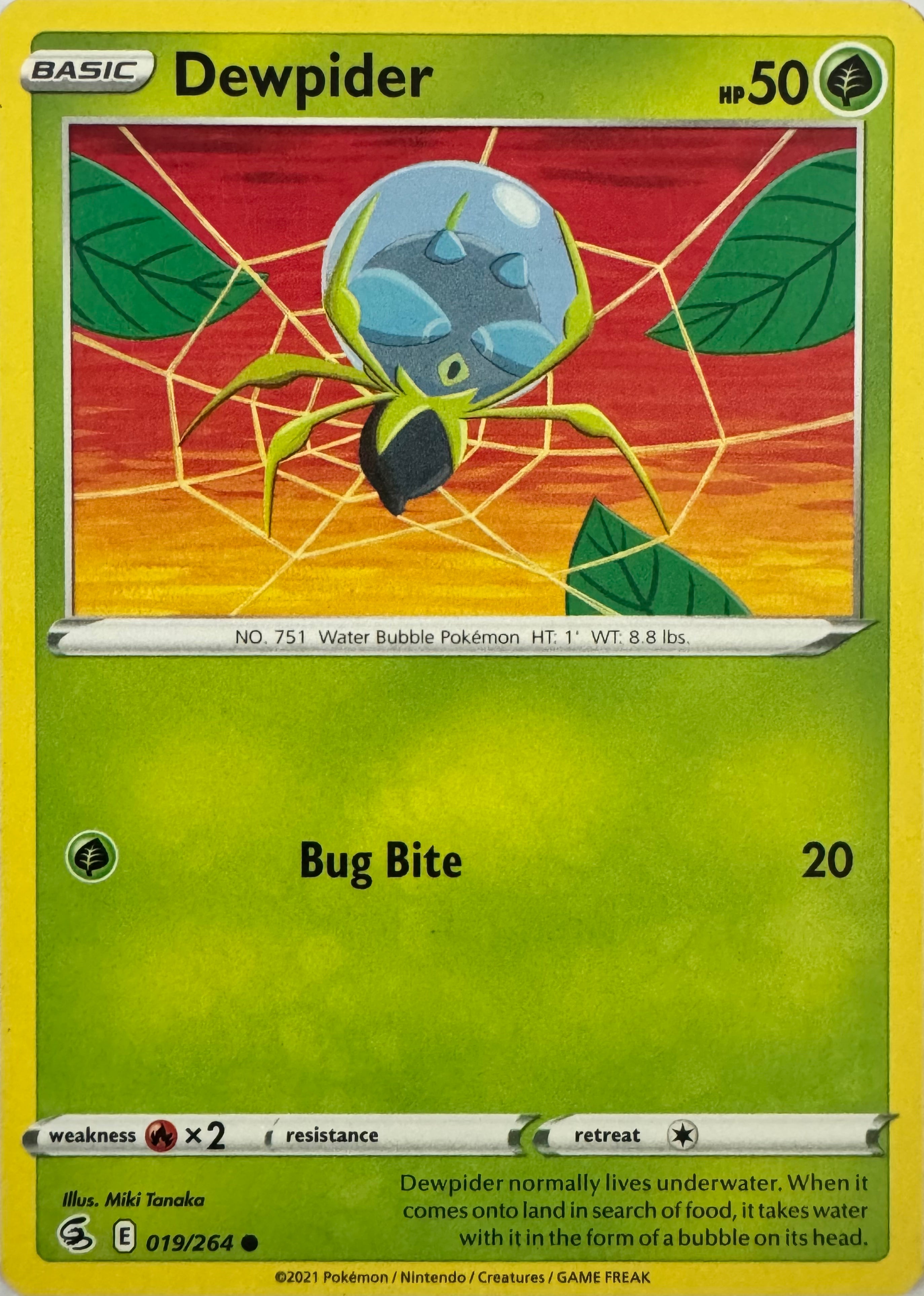 Pokemon Tcg Dewpider 019/264