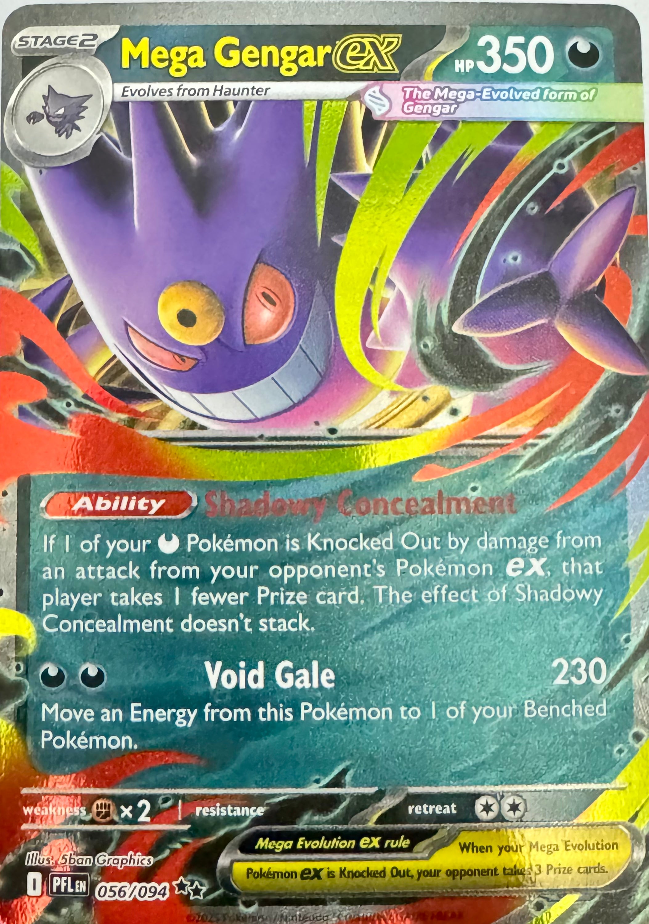 Pokémon Tcg Mega Gengar Ex 056/094