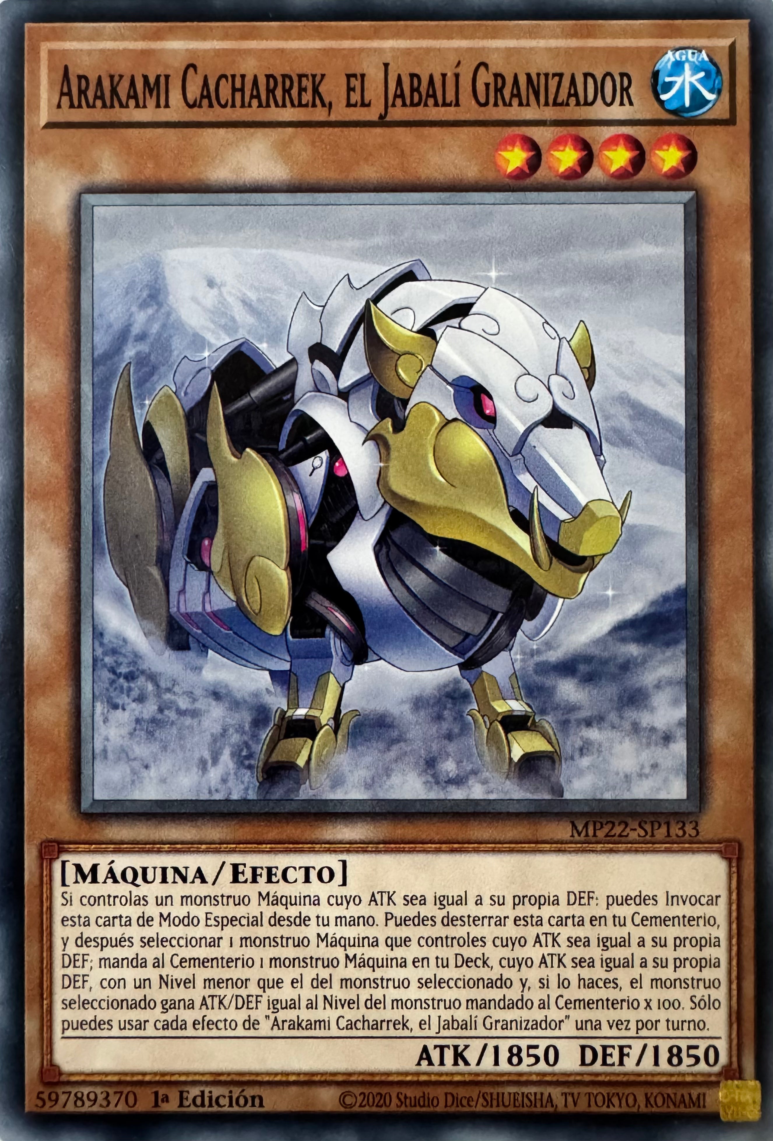 Yugioh! Arakami Cacharrek, El Jabali Granizador Mp22-sp133 1a Edición