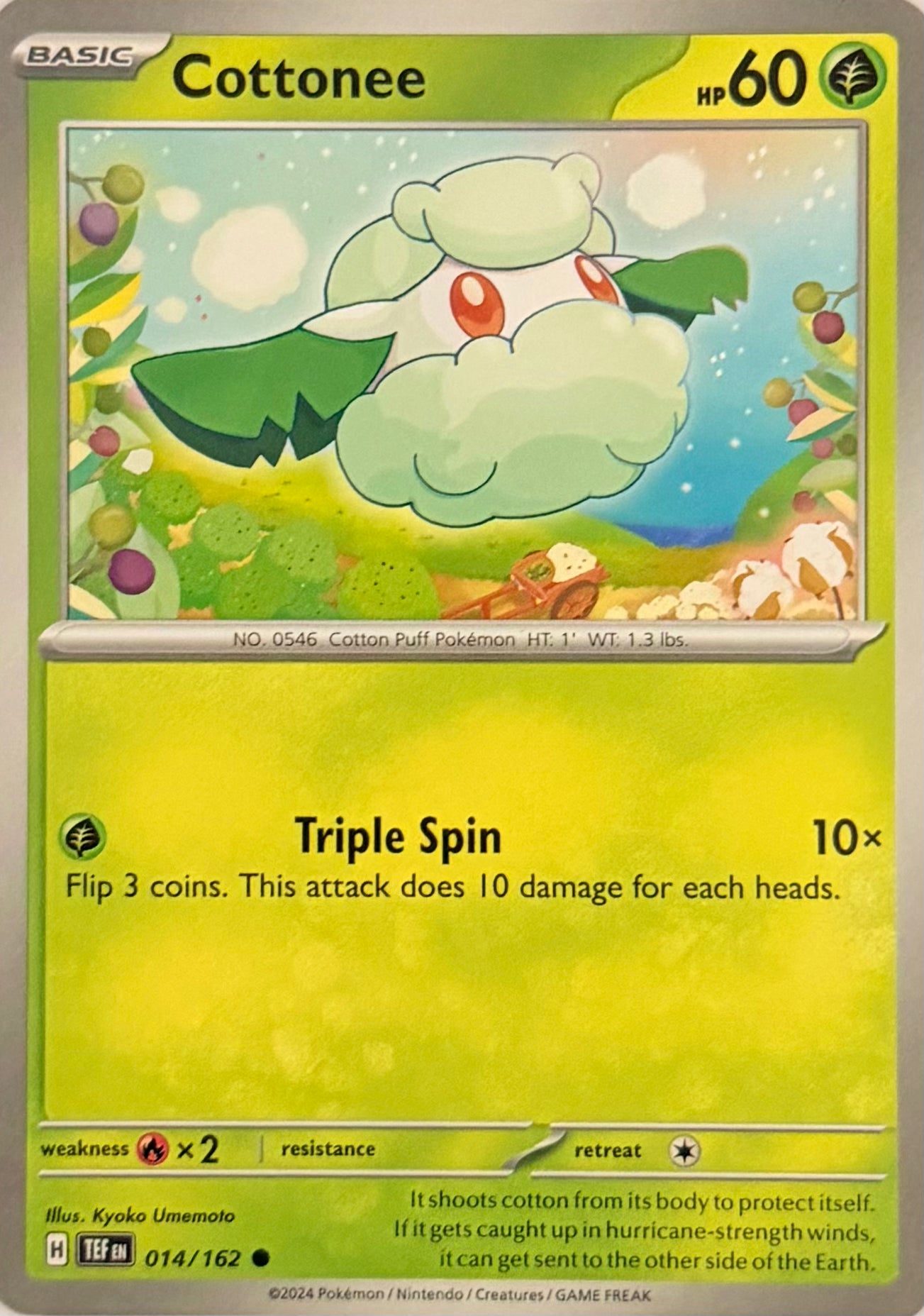 Pokemon Tcg Cottonee 014/162