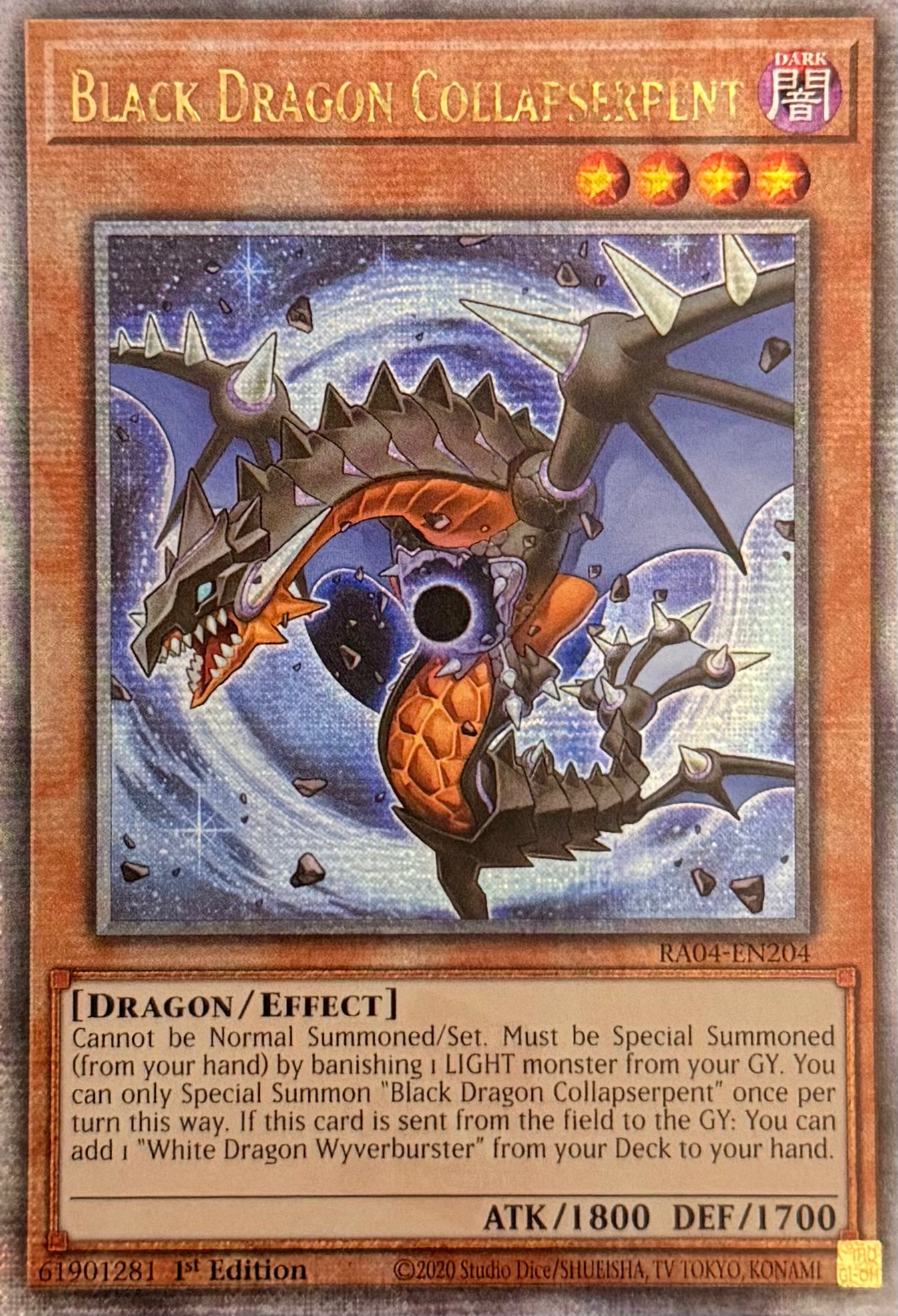 Yugioh! Black Dragon Collapserpent RA04-EN204 Quarter Century