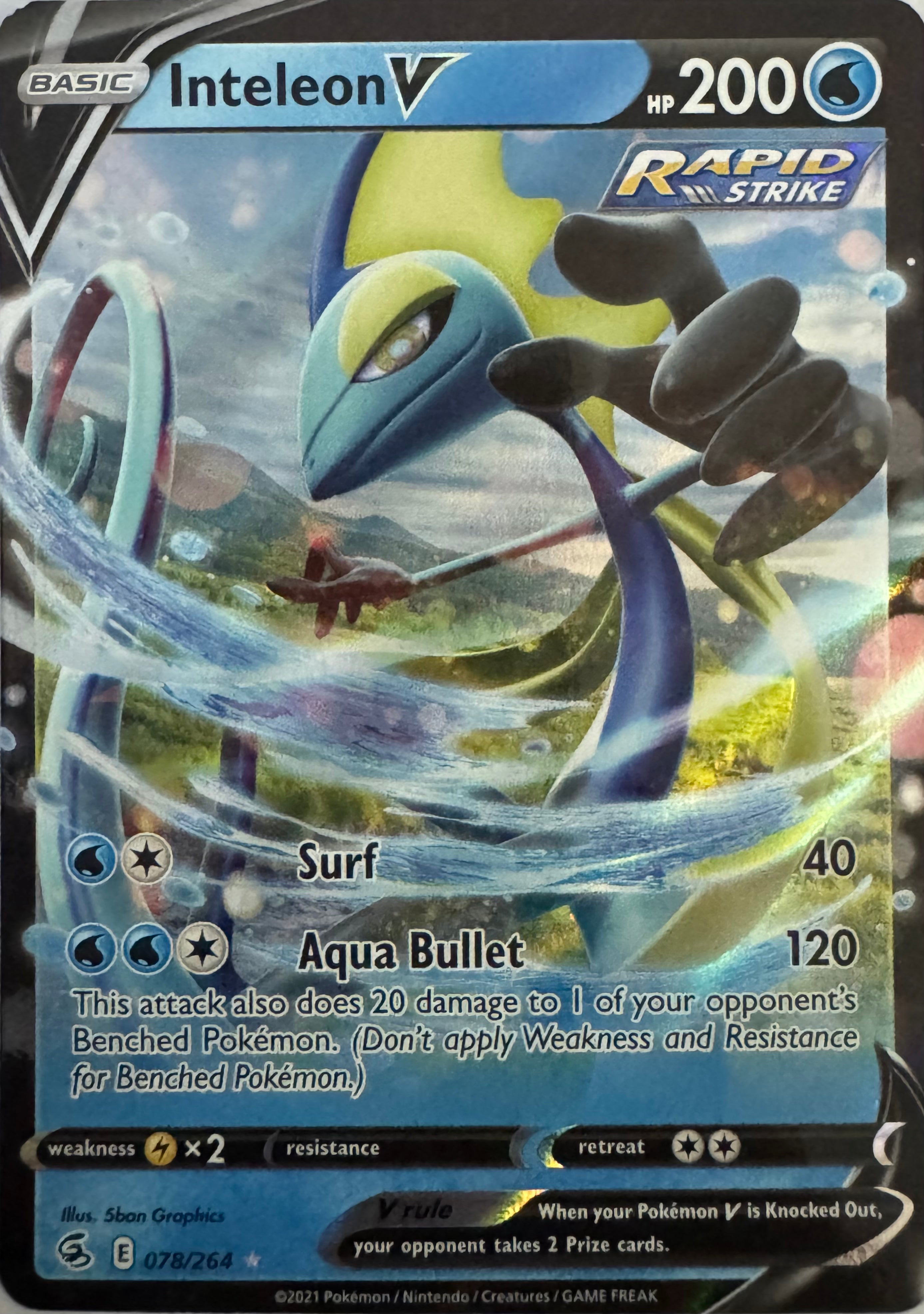 Pokemon Tcg Inteleon V 078/264 Ultra Rare