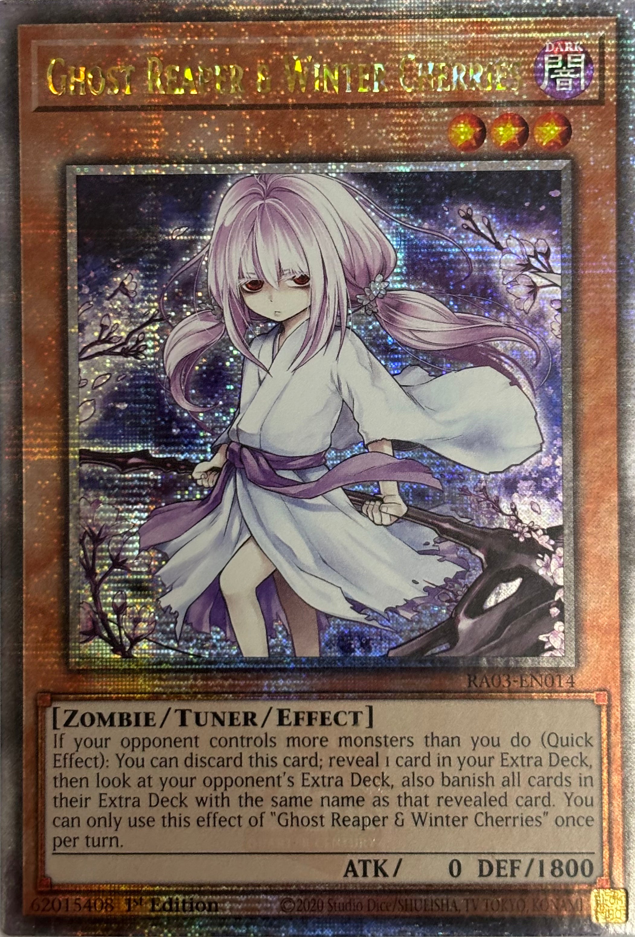 Yugioh! Tcg Ghost Reaper & Winter Cherries RA03-EN014 Quarter