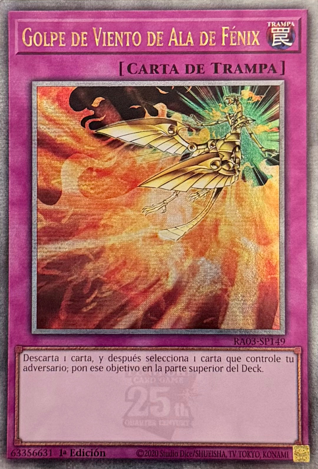 Yugioh! Golpe De Viento De Ala De Fénix RA03-SP149