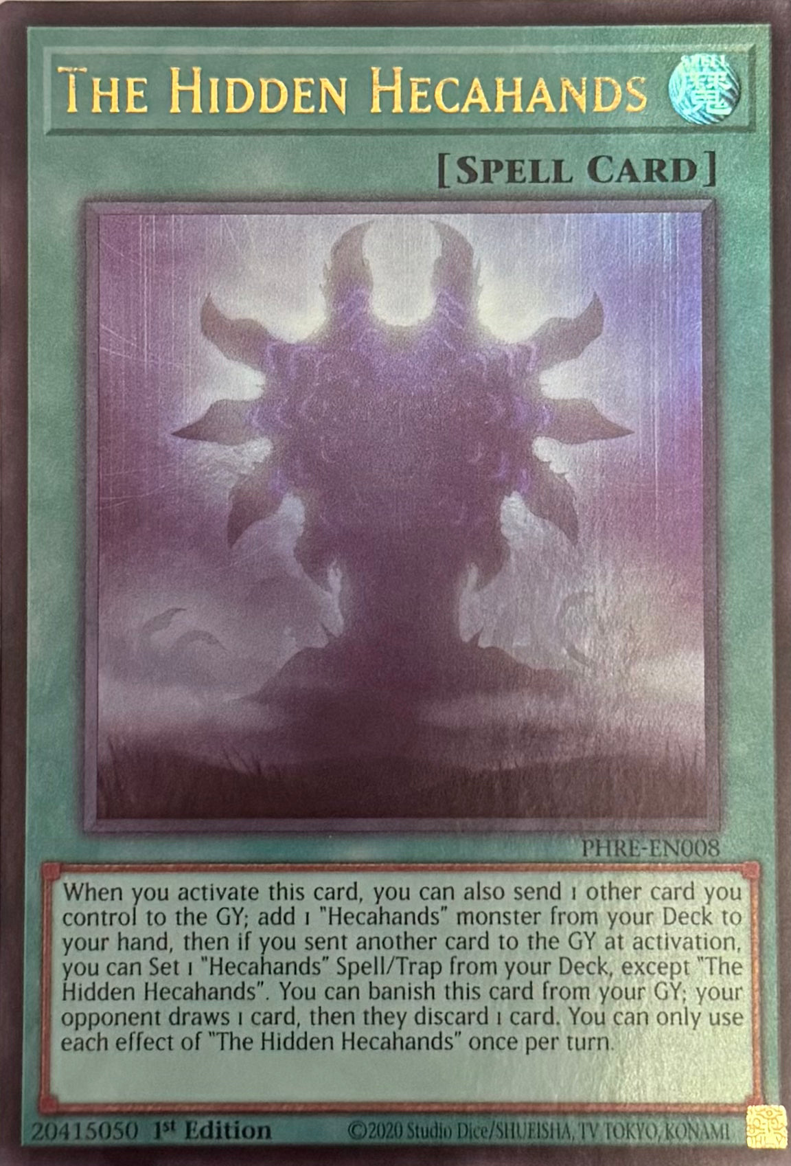 Yugioh! The Hidden Hecahands PHRE-EN008 1st edition Ultra Rare
