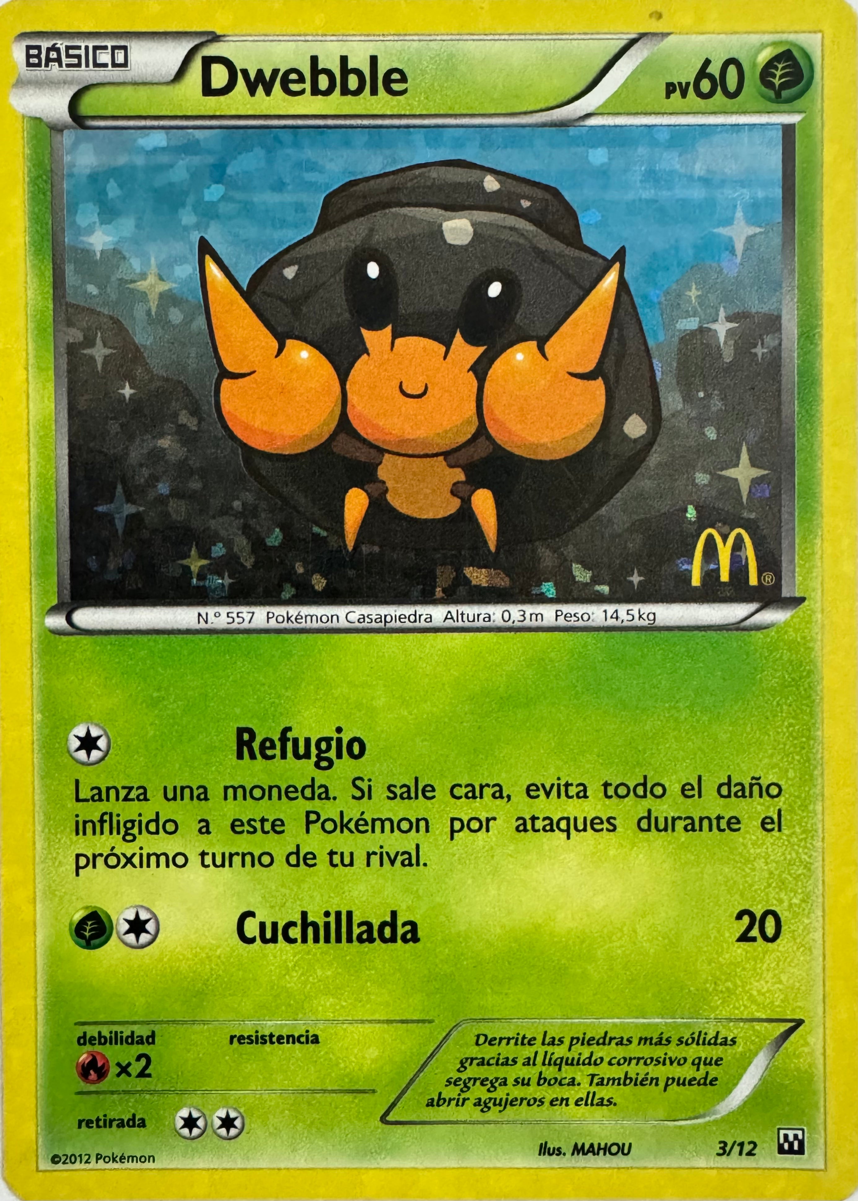 Pokemon Tcg Dwebble 3/12 Holo (Español)