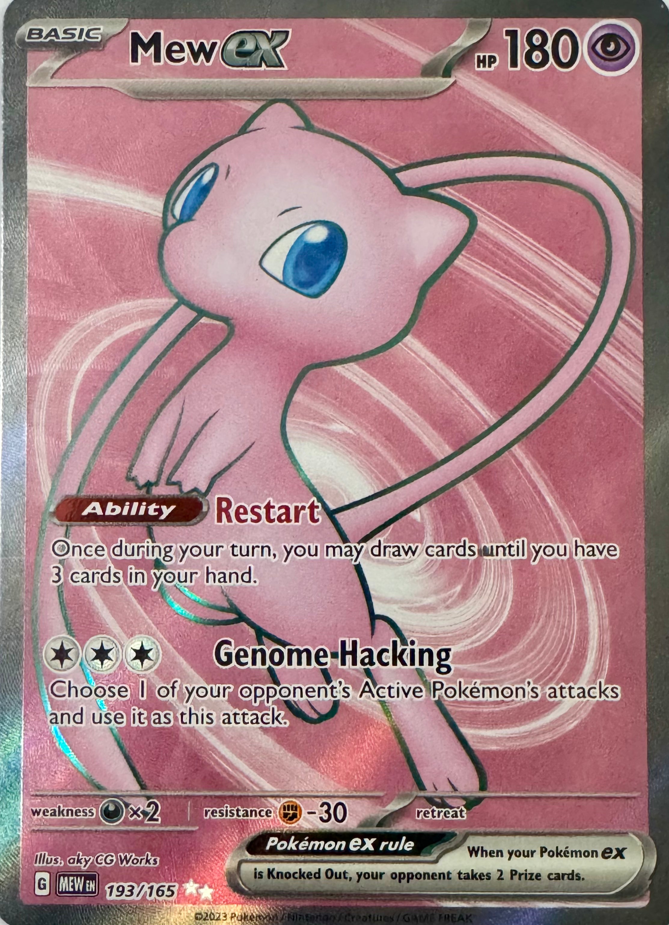 Pokémon tcg Mew Ex 193/165