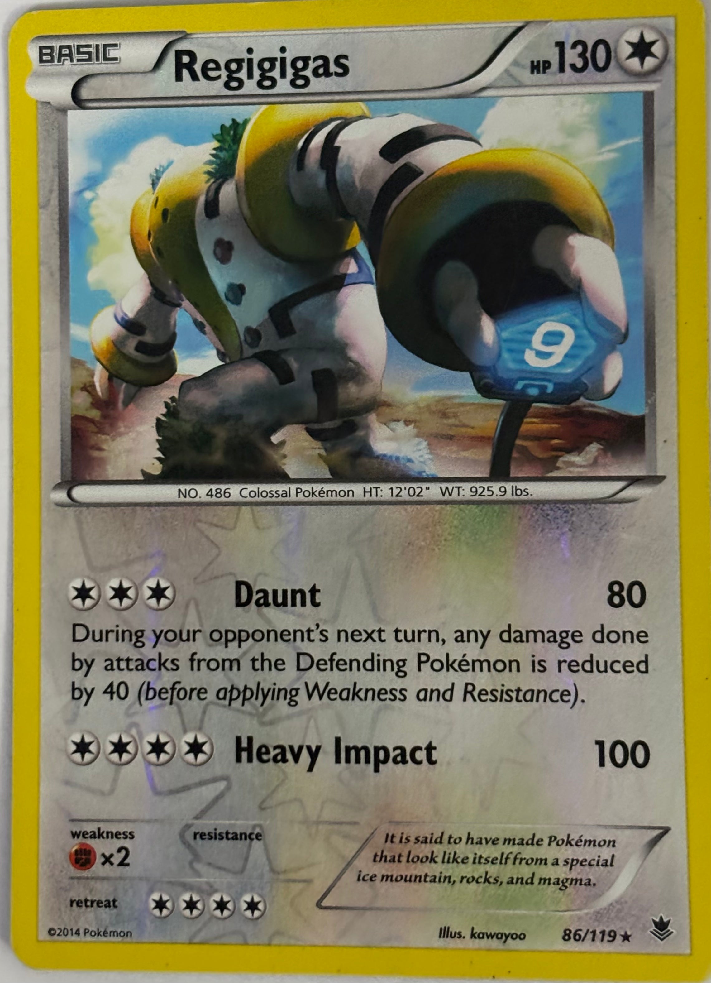Pokemon Tcg Regigigas 86/119 Reverse