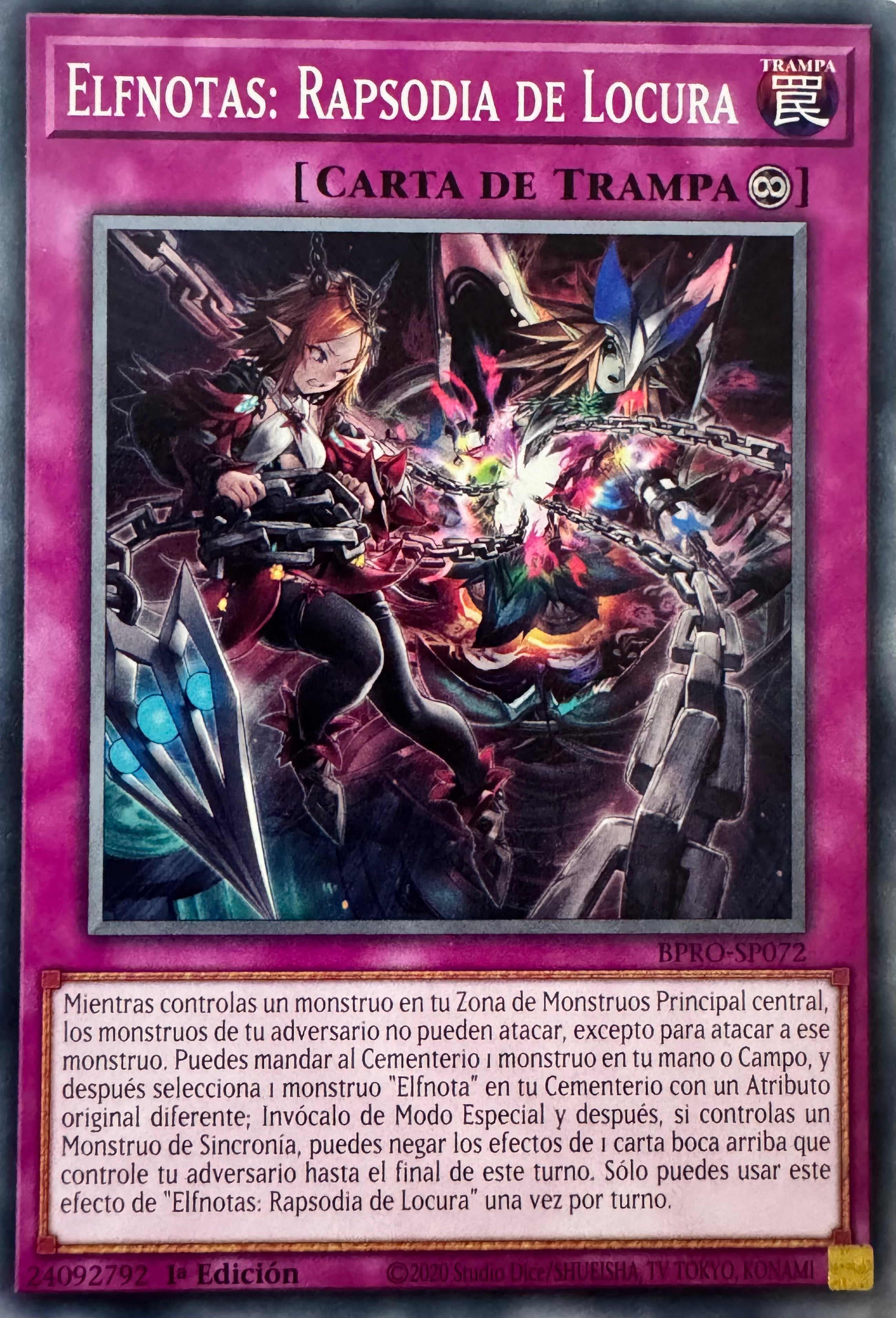 Yugioh! Elfnotas: Rapsodia De Locura Bpro-sp072 1a Edición