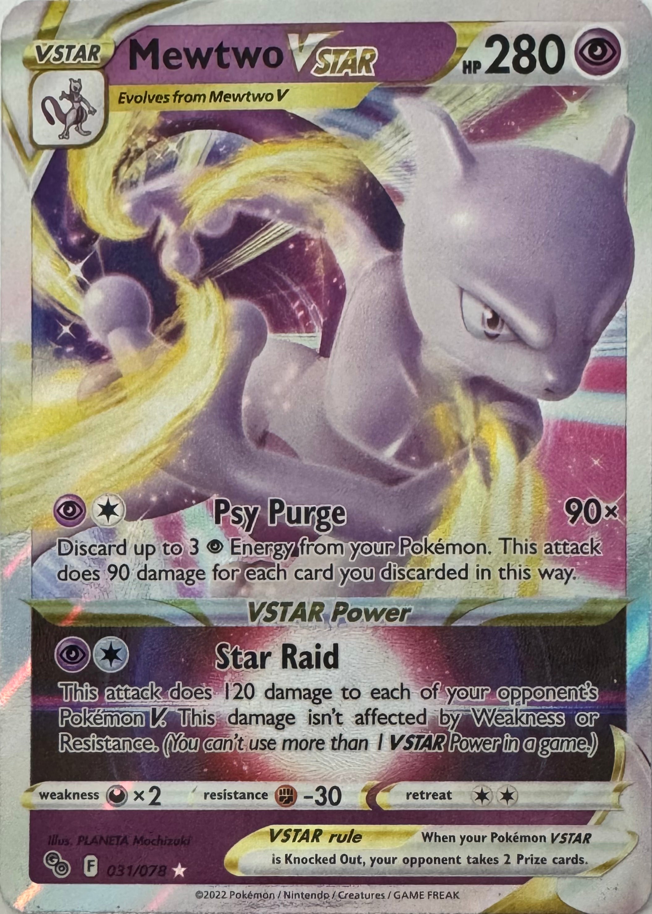 Pokemon Tcg Mewtwo Vstar 031/078