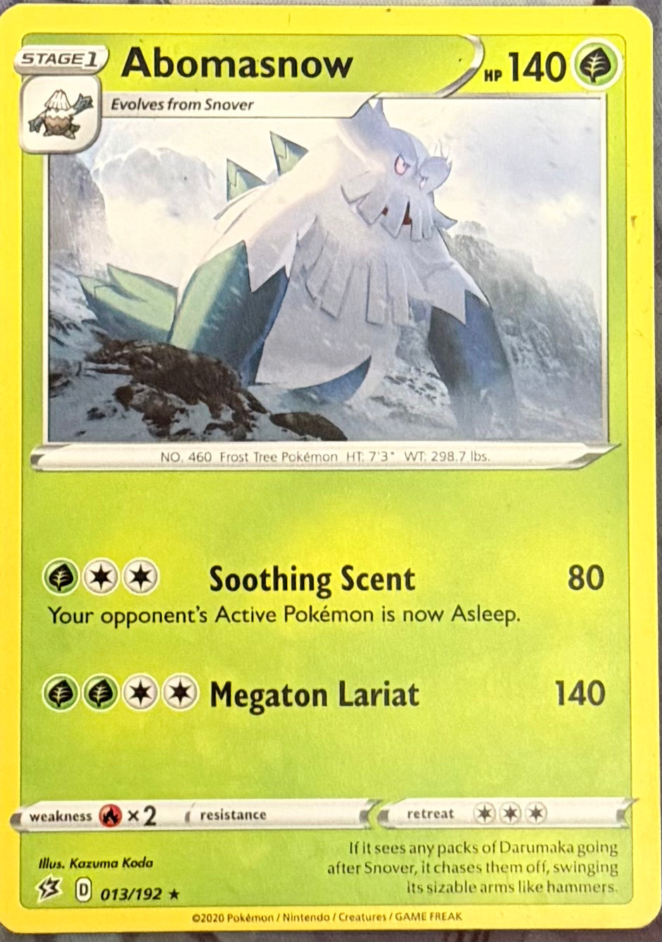 Pokemon Tcg Abomasnow 013/192