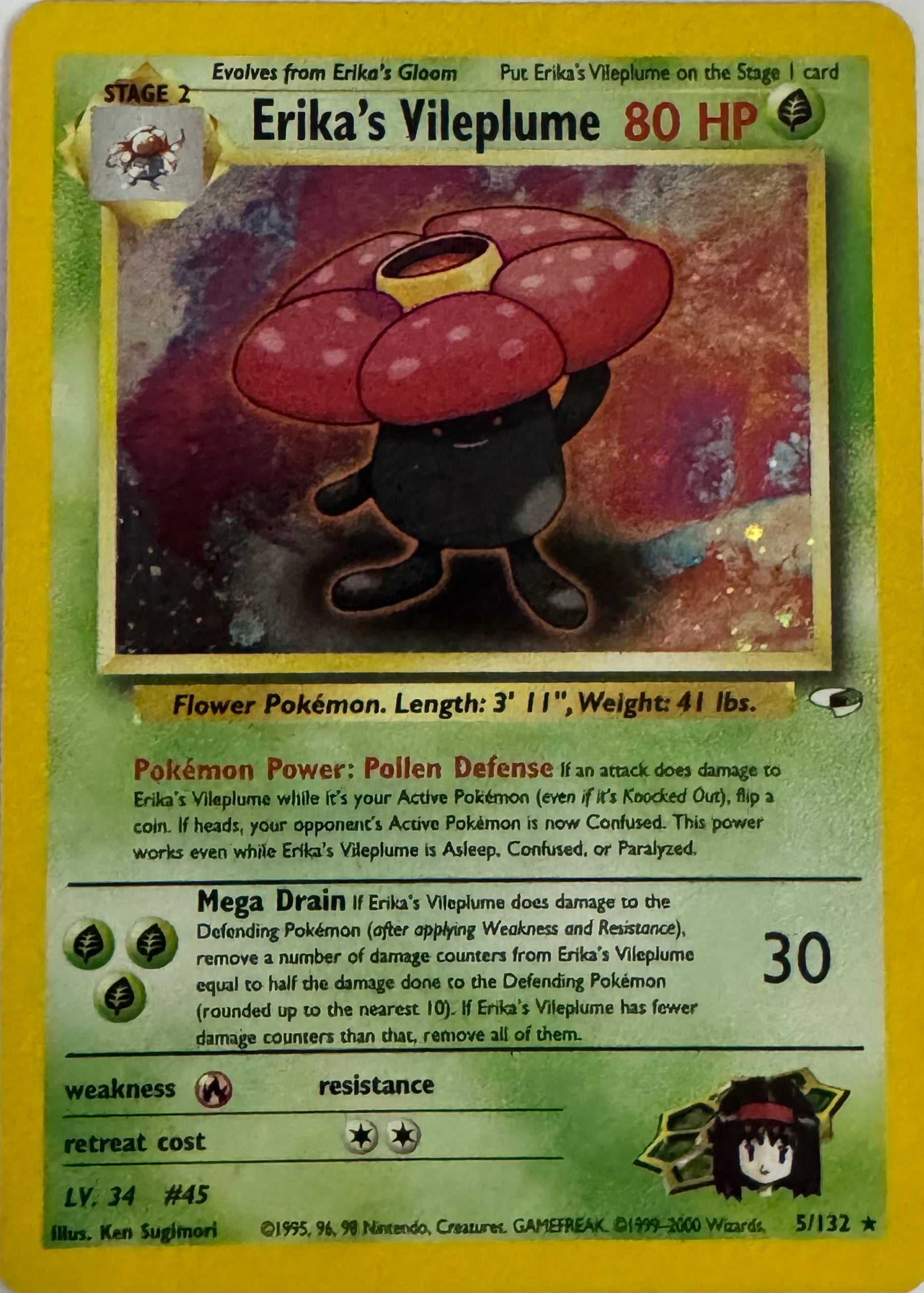 Pokémon Tcg Erika's Vileplume 5/132 Holo