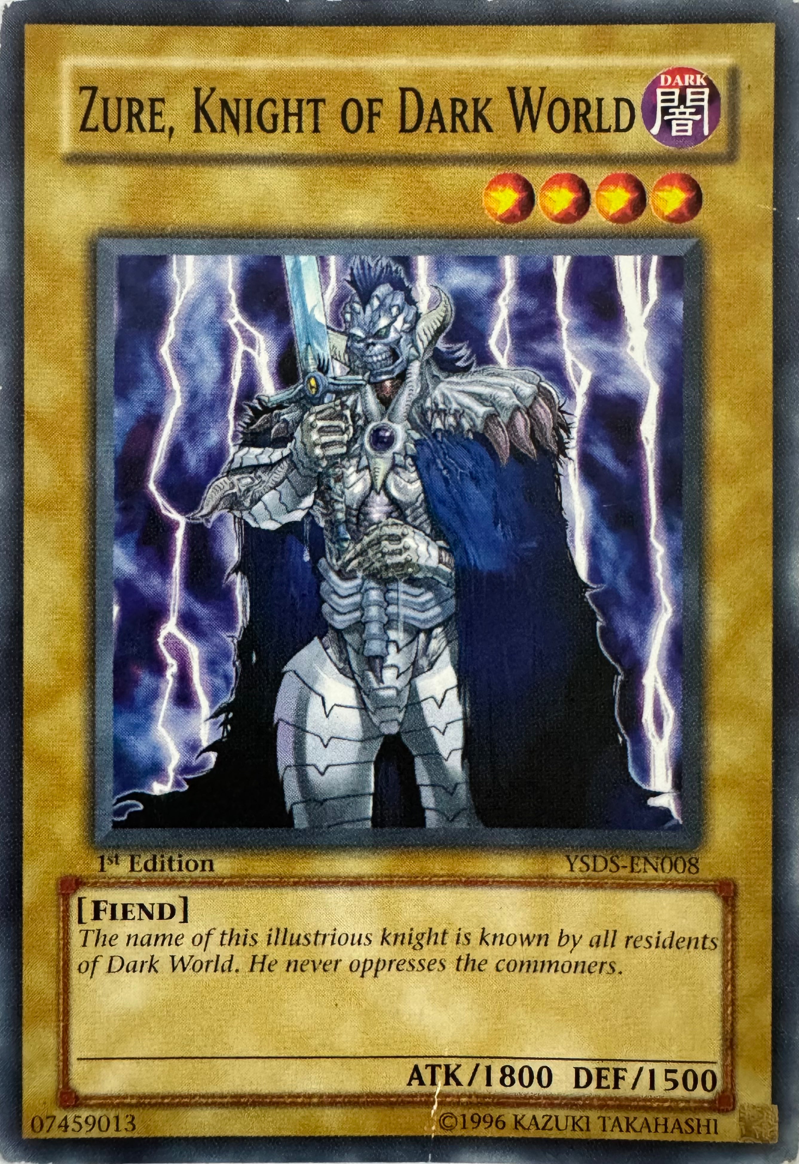 Yugioh! Zure, Knight Of Dark World Ysds-en008 1st Edition