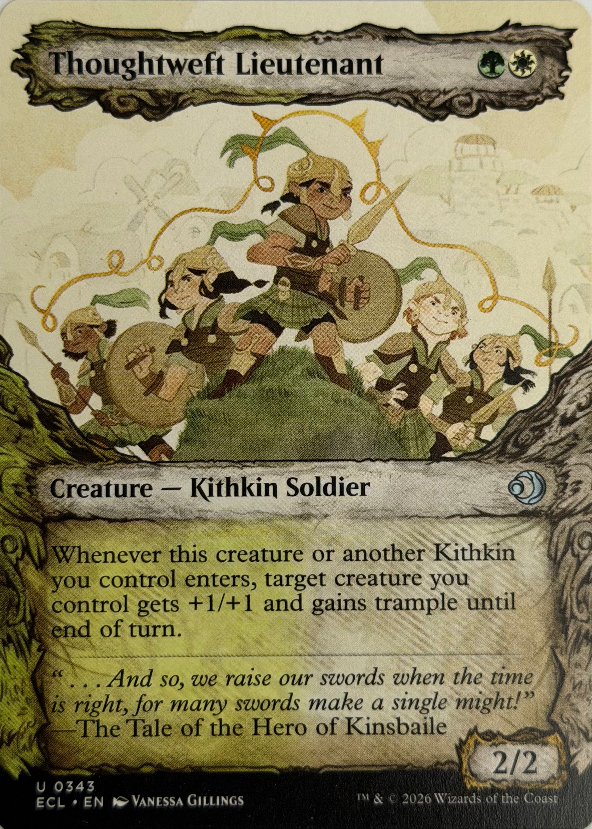 Magic Tcg Thoughtweft Lieutenant 0343 (Showcase)