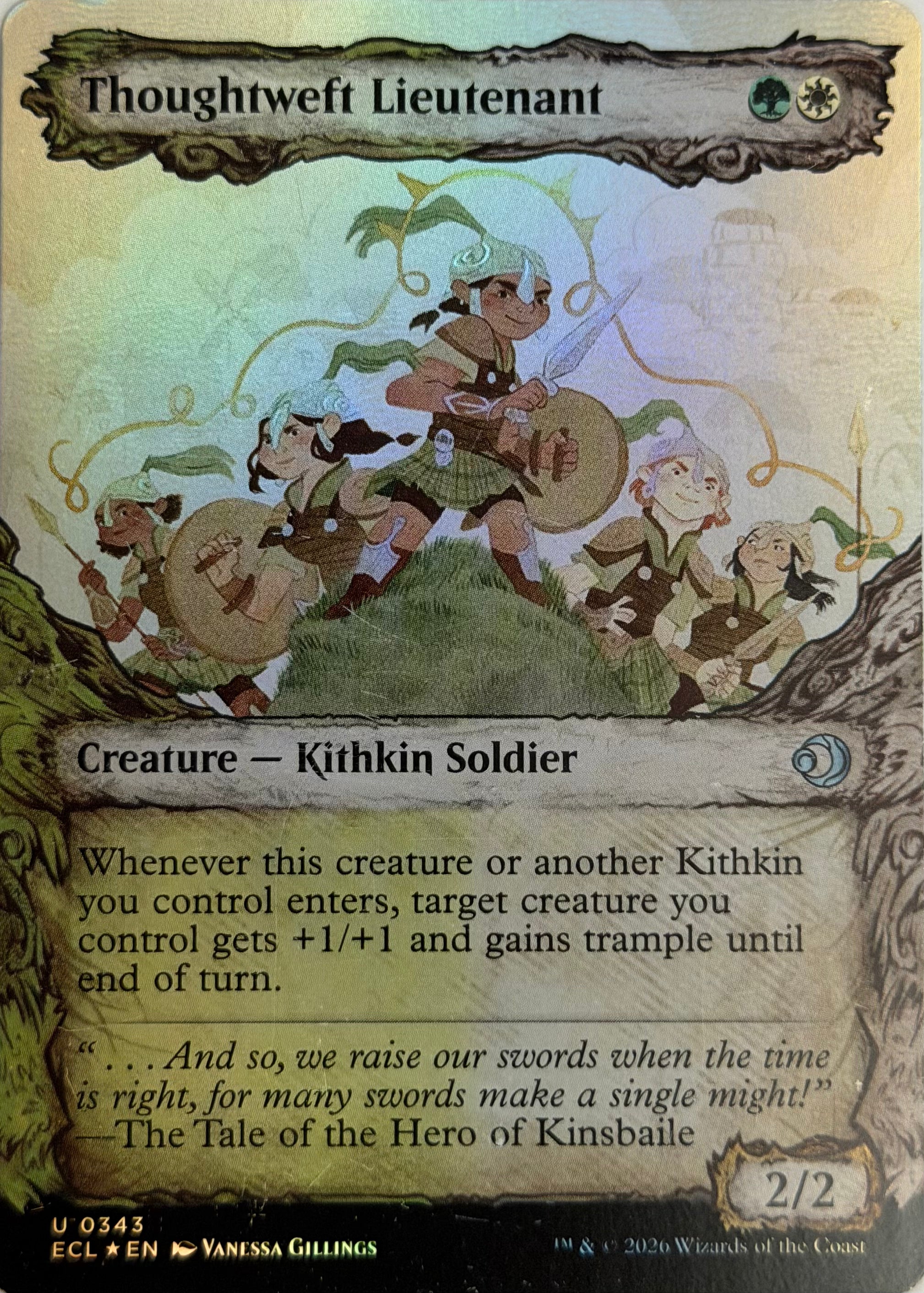 Magic Tcg Thoughtweft Lieutenant (Showcase) 0343 Foil