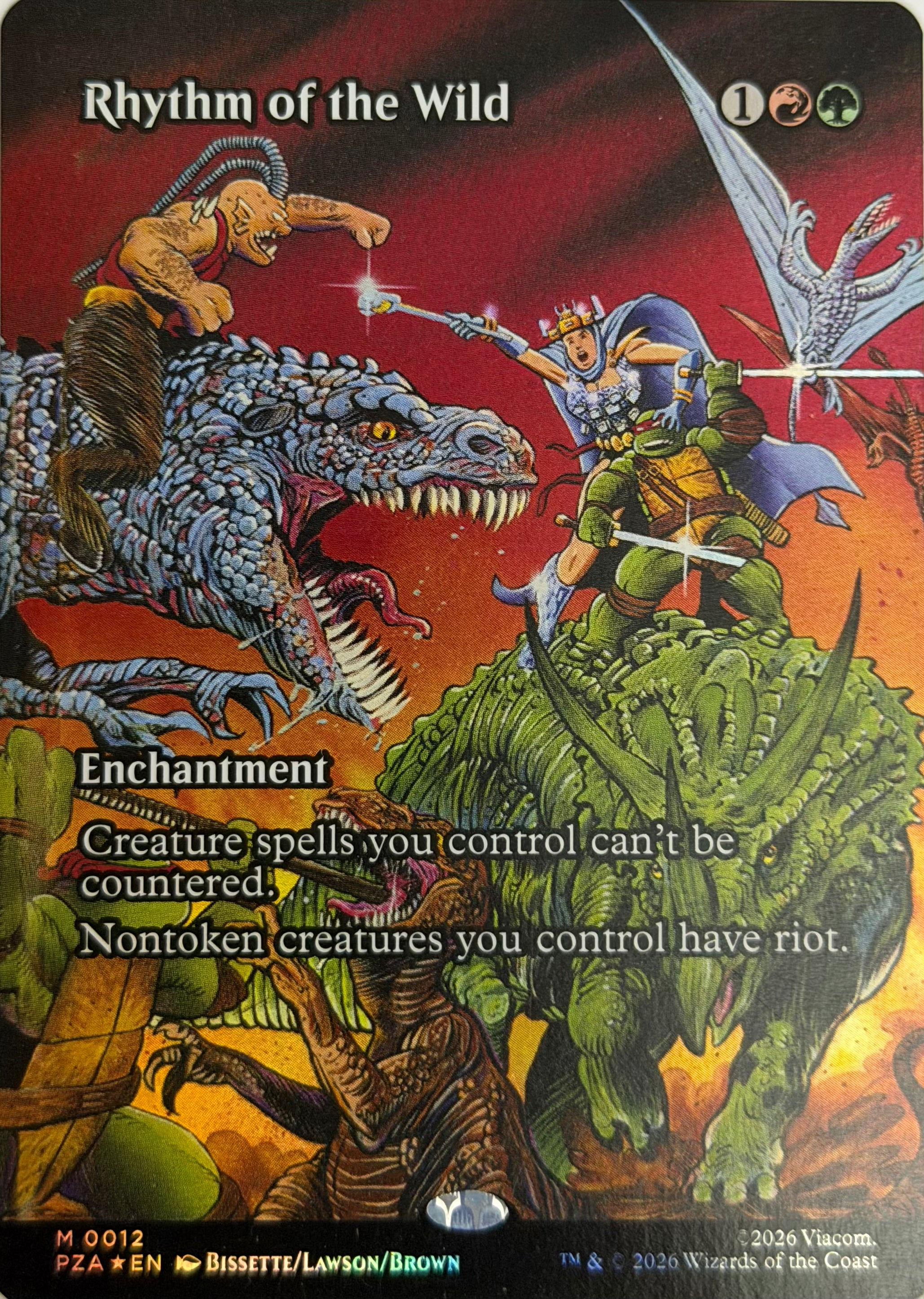 Magic Tcg Rhythm of the Wild 0012 (Borderless) Foil