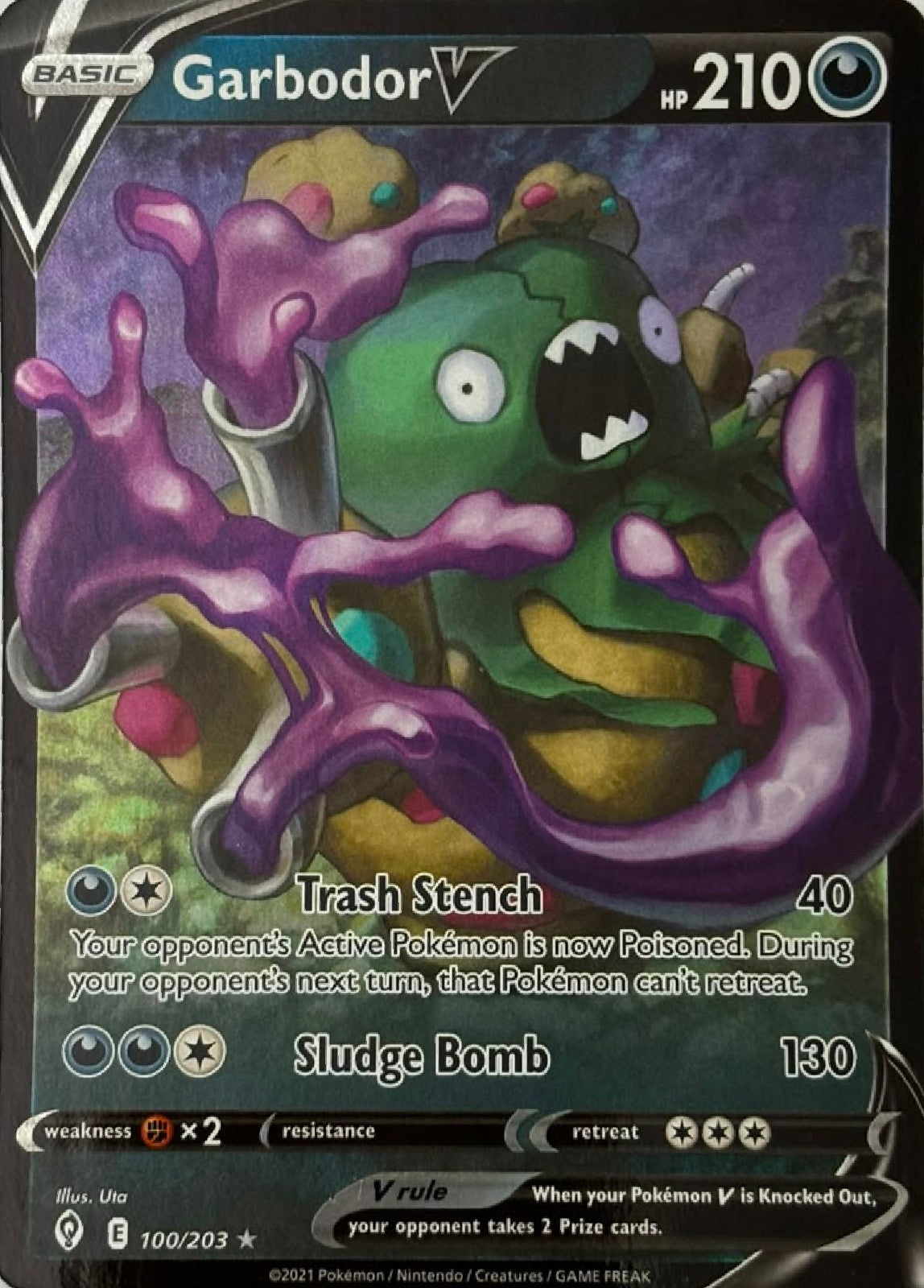 Pokemon Tcg Garbodor V 100/203