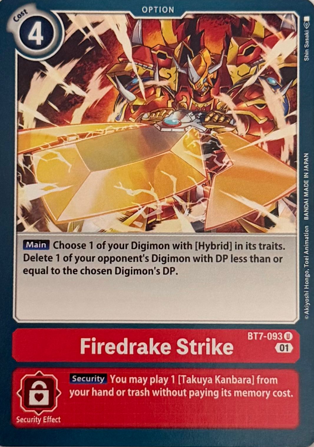 Digimon Tcg Firedrake Strike Bt7-093