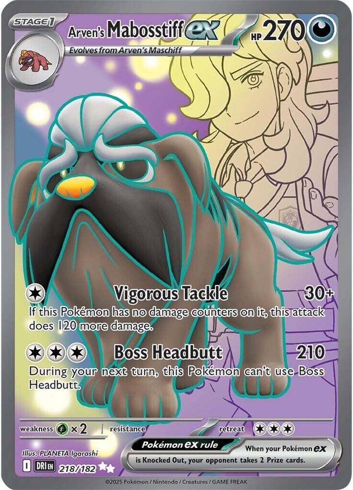 Pokemon Tcg Arven’s Mabosstiff Ex 218/182