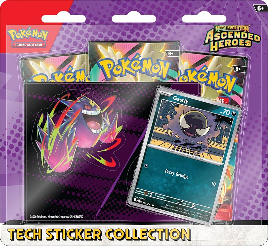 Pokemon Tcg Ascended Heroes Tech Sticker Collection Gastly