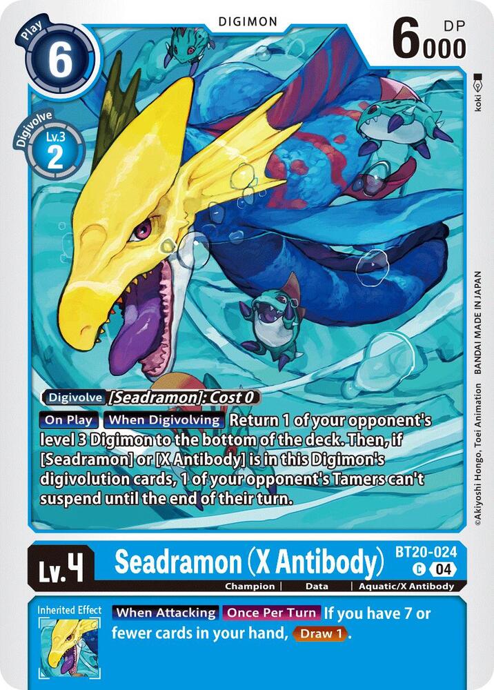 Digimon Tcg Seadramon (X Antibody) Bt20-024