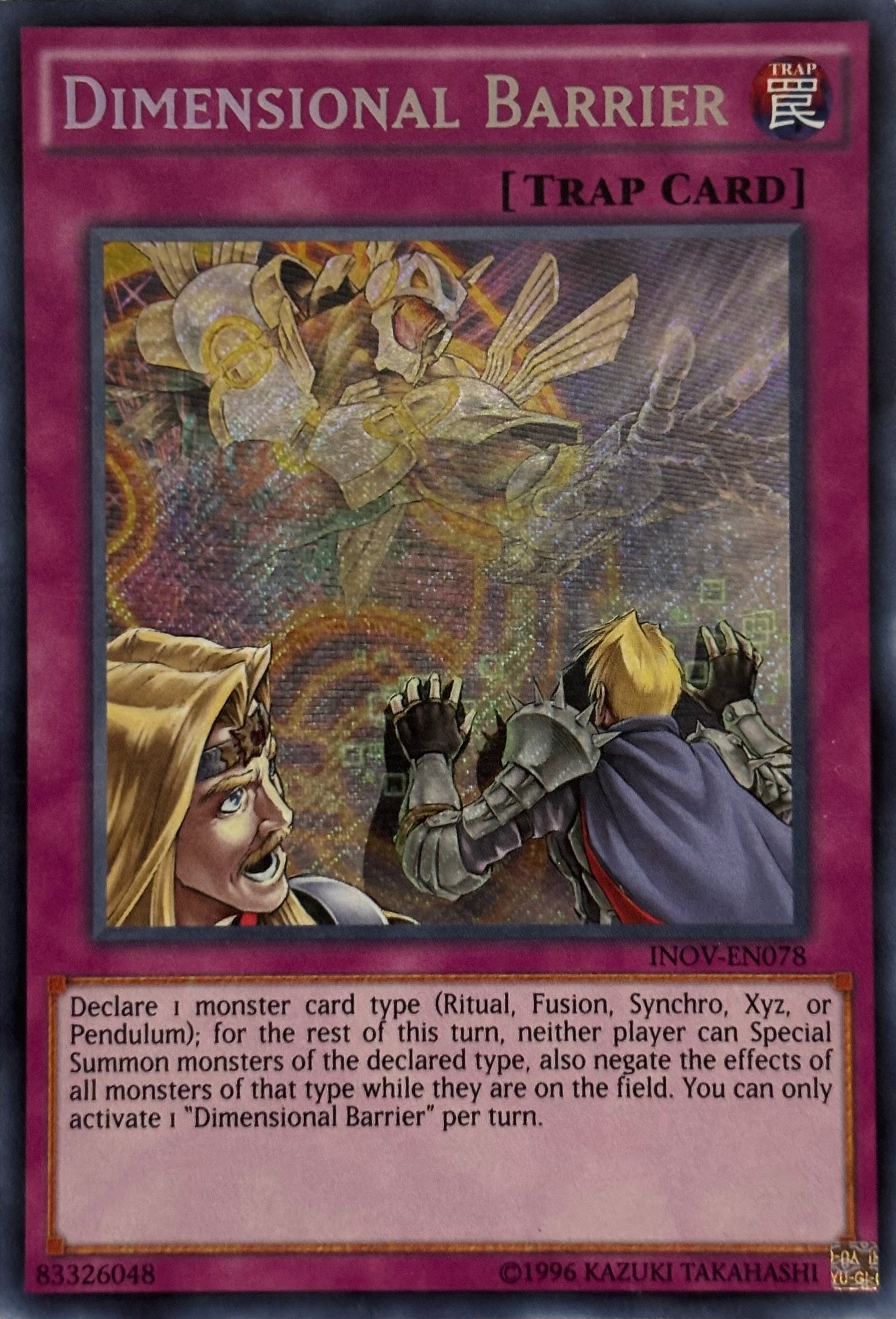 Yugioh! Dimensional Barrier INOV-EN078 Secret