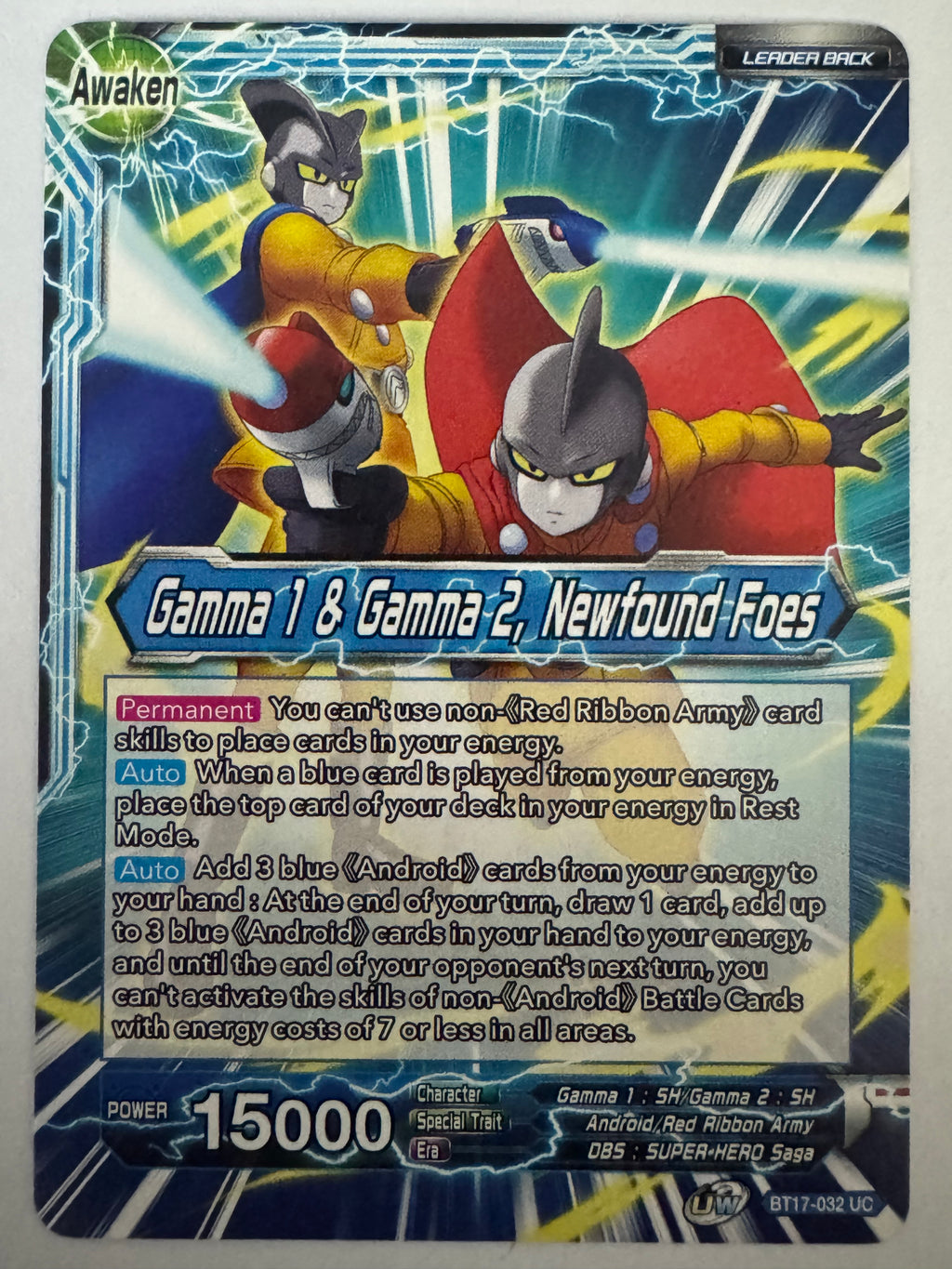 Dragon Ball Tcg Gamma 1 & Gamma 2 // Gamma 1 & Gamma 2, Newfound Foes Bt17-032