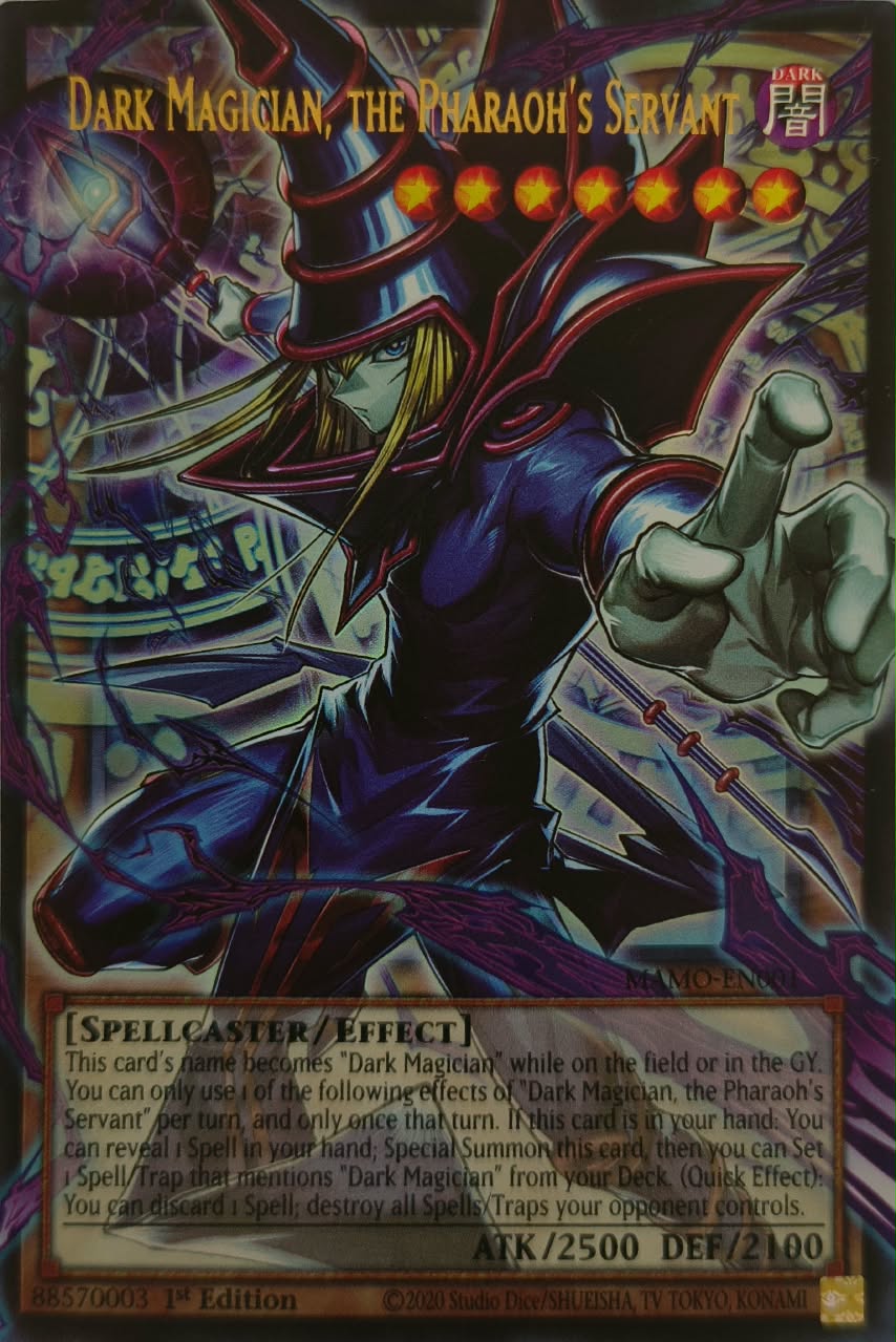 Yugioh! Dark Magician, The Pharaoh’s Servant Mamo-en001 1st Edition Ultra Rare (Extended Art)