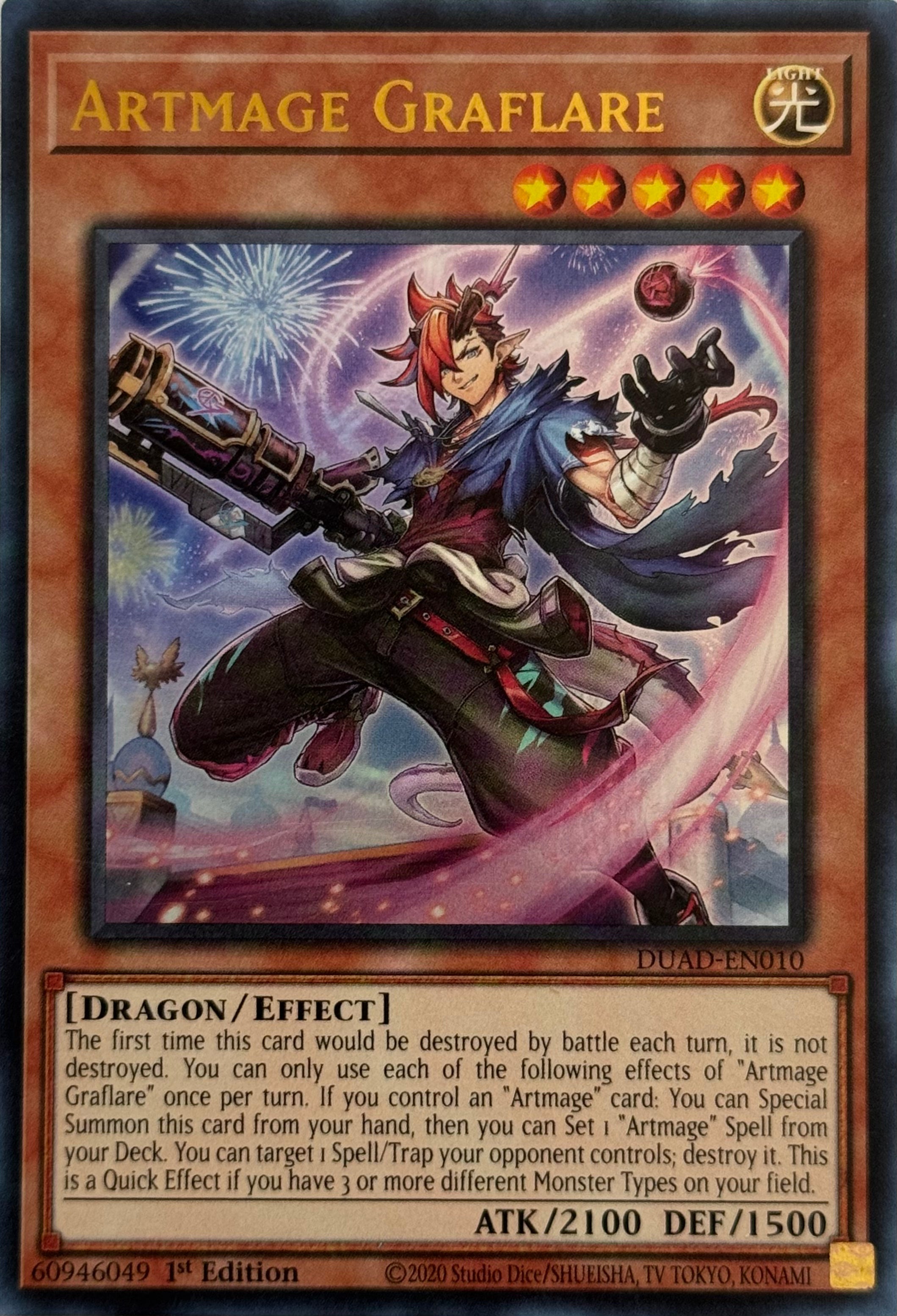 Yugioh! Artmage Graflare DUAD-EN010 1st Edition Ultra