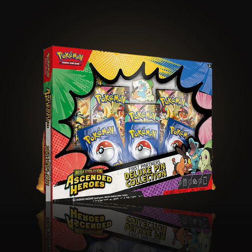 Pokémon TCG Ascended Heroes First Partners Deluxe Pin Collection sellado