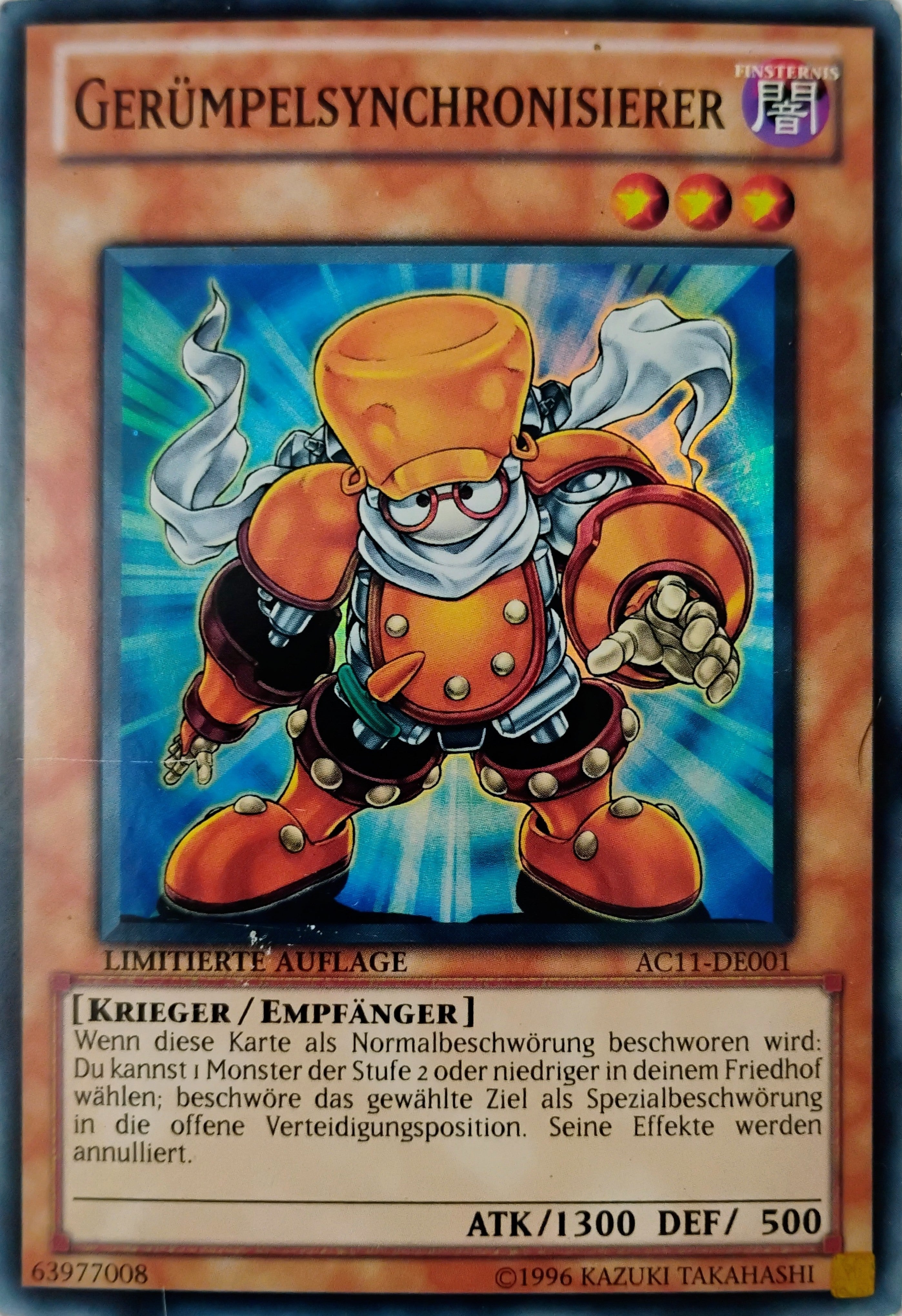 Yugioh! Gerümpelsynchronisierer Ac11-De001 Limitierte Auflage (Alemán) Super Rare
