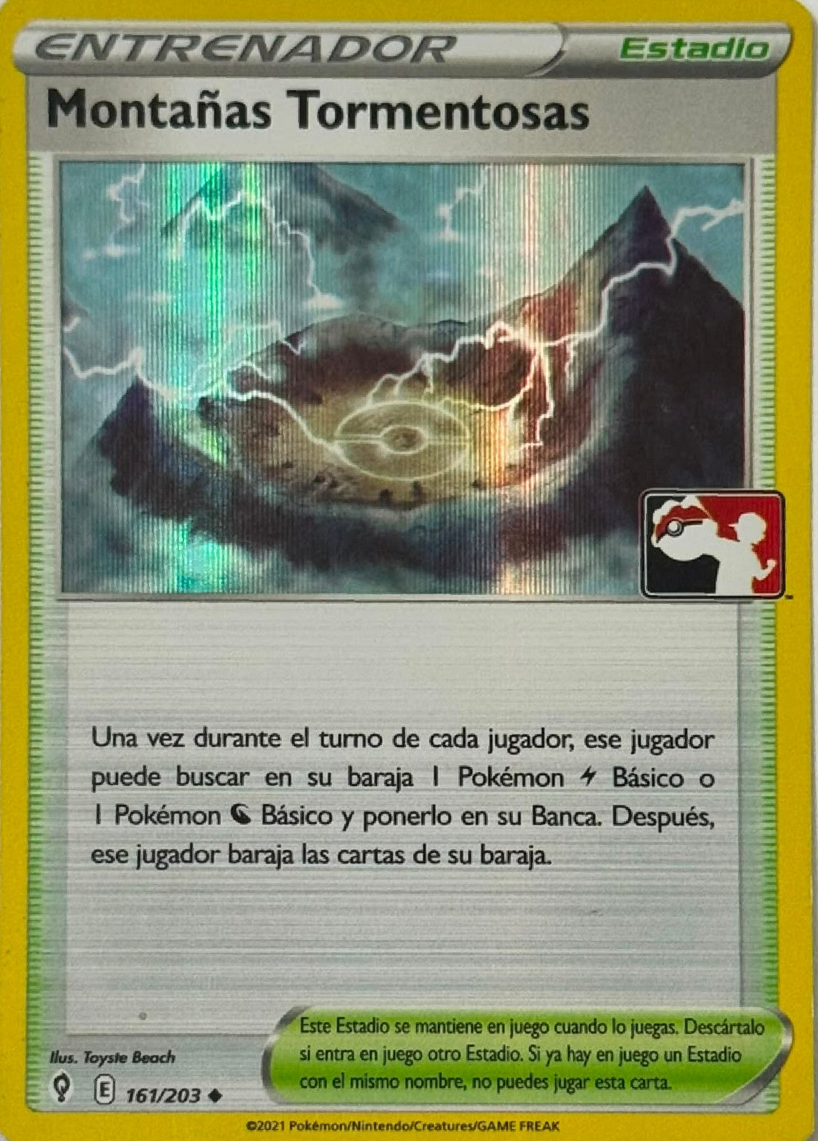 Pokémon Tcg Montañas Tormentosas 161/203 Holo (Liga) (Español)
