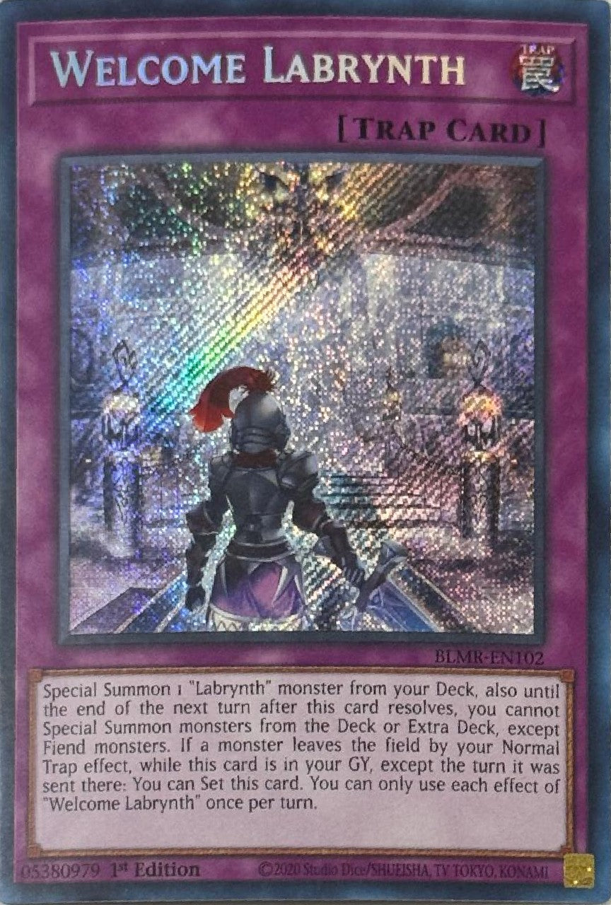 Yugioh! Welcome Labrynth BLMR-EN102 1st Edition Secret