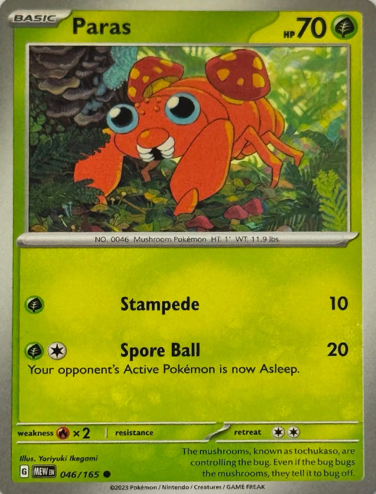 Pokémon Tcg Paras 046/165
