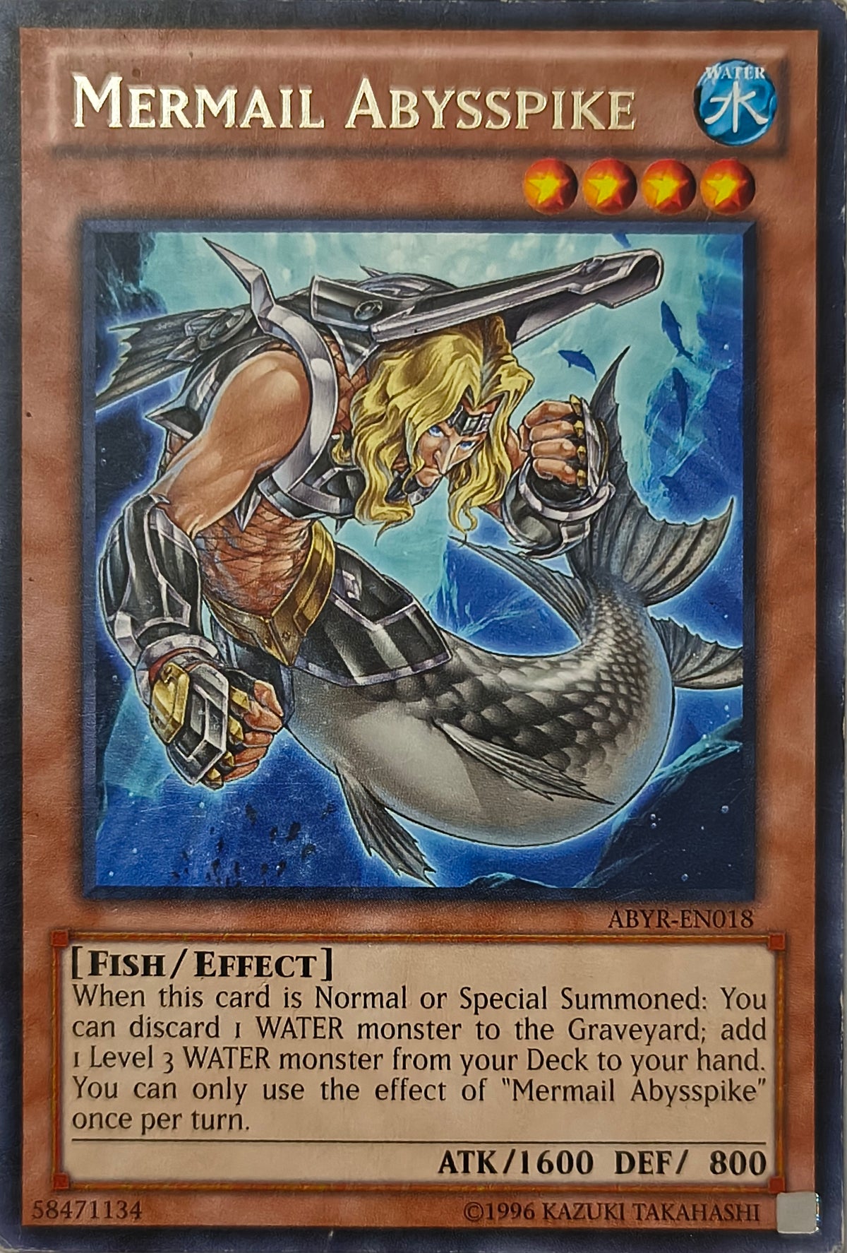 Yugioh! Mermail Abysspike Abyr-en018 Rara