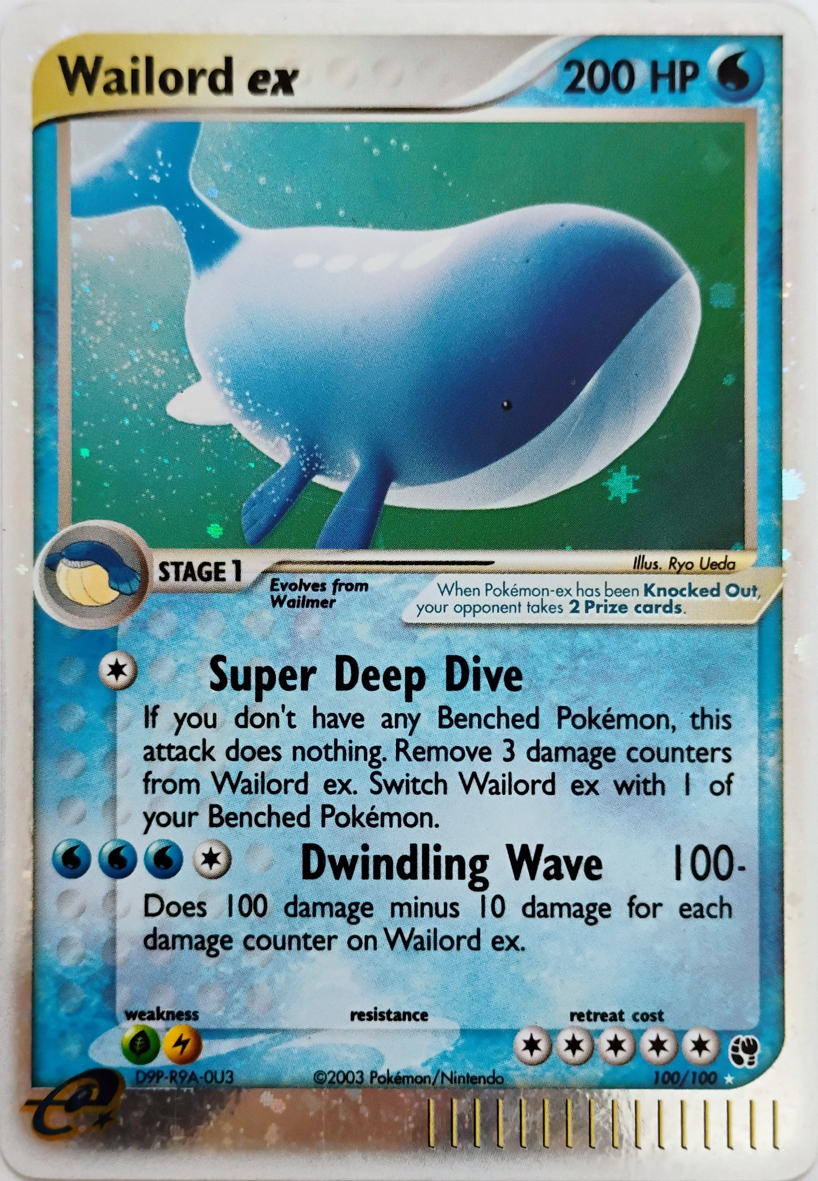 Pokémon tcg Wailord ex 100/100