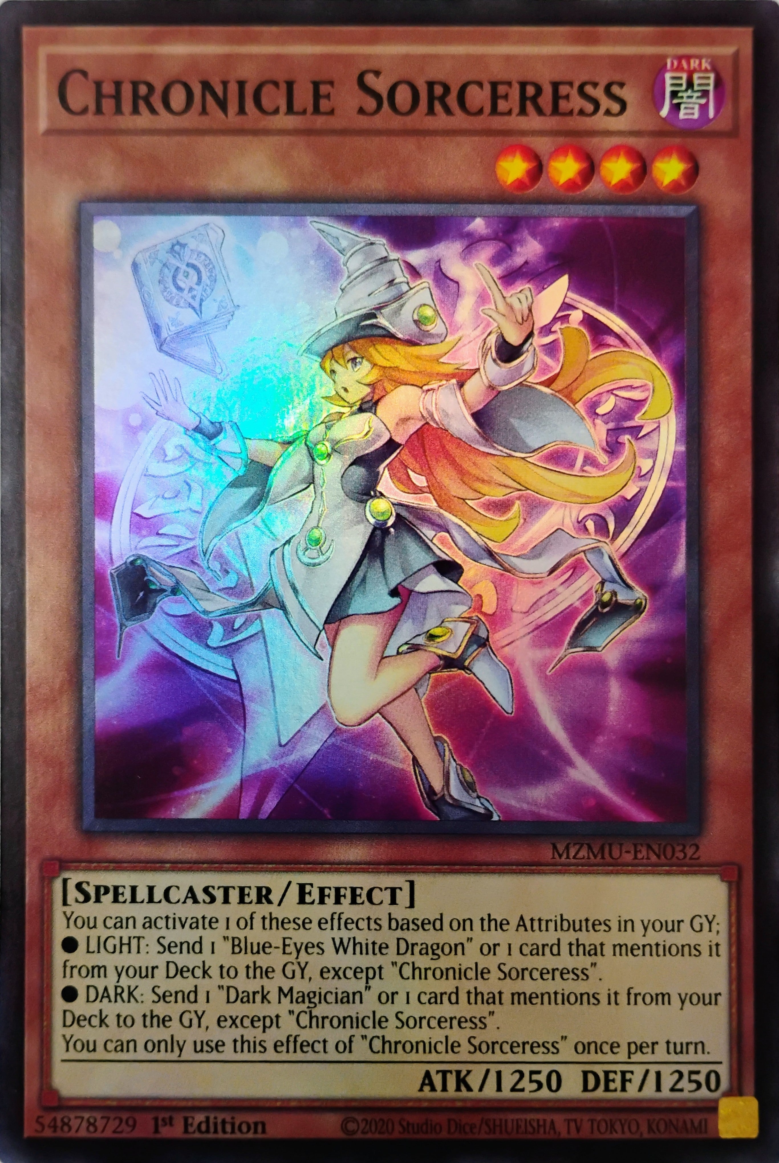 Yugioh! Chronicle Sorceress Mzmu-en032 Super Rare